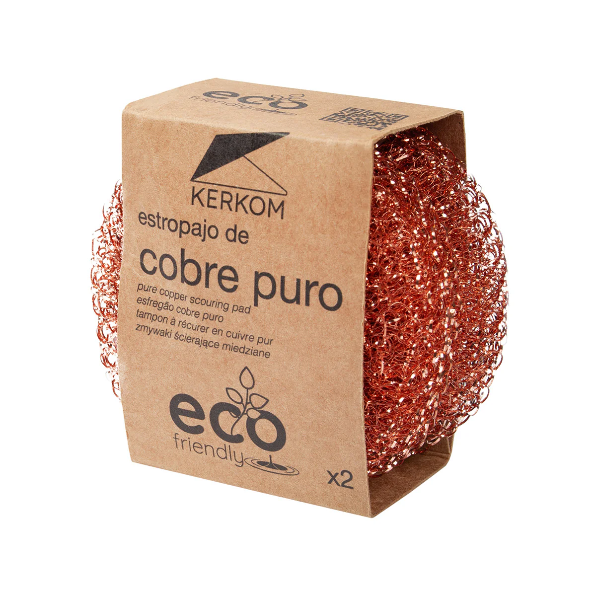10 Estropajos de cobre puro Eco Friendly Kerkom (5 Packs de 2) - Image 2