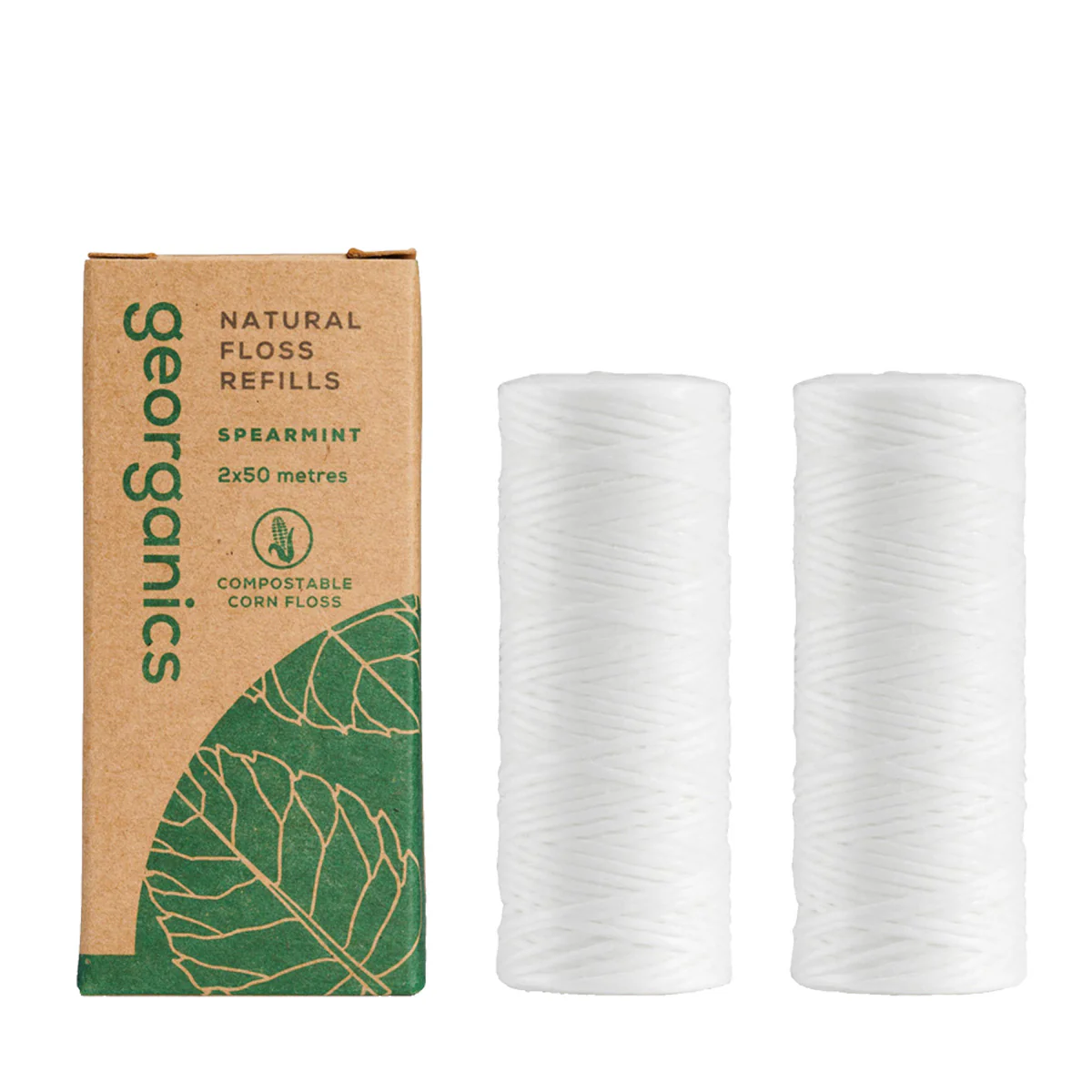 2 Recambios Hilo Dental Reciclable - Hierbabuena, 2x50m
