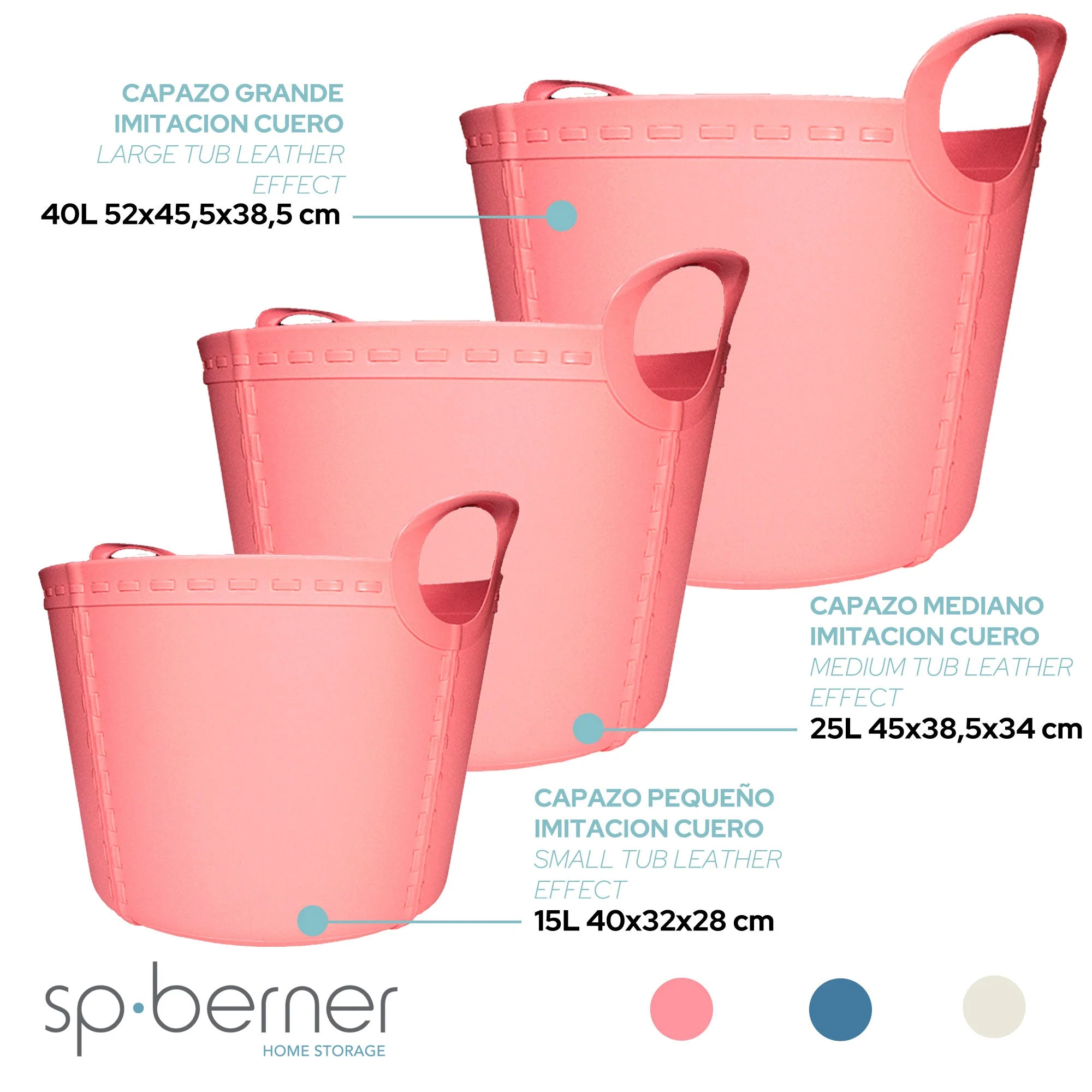2x Life Story Cesto Craft Medium 25l Light Rose - Image 3