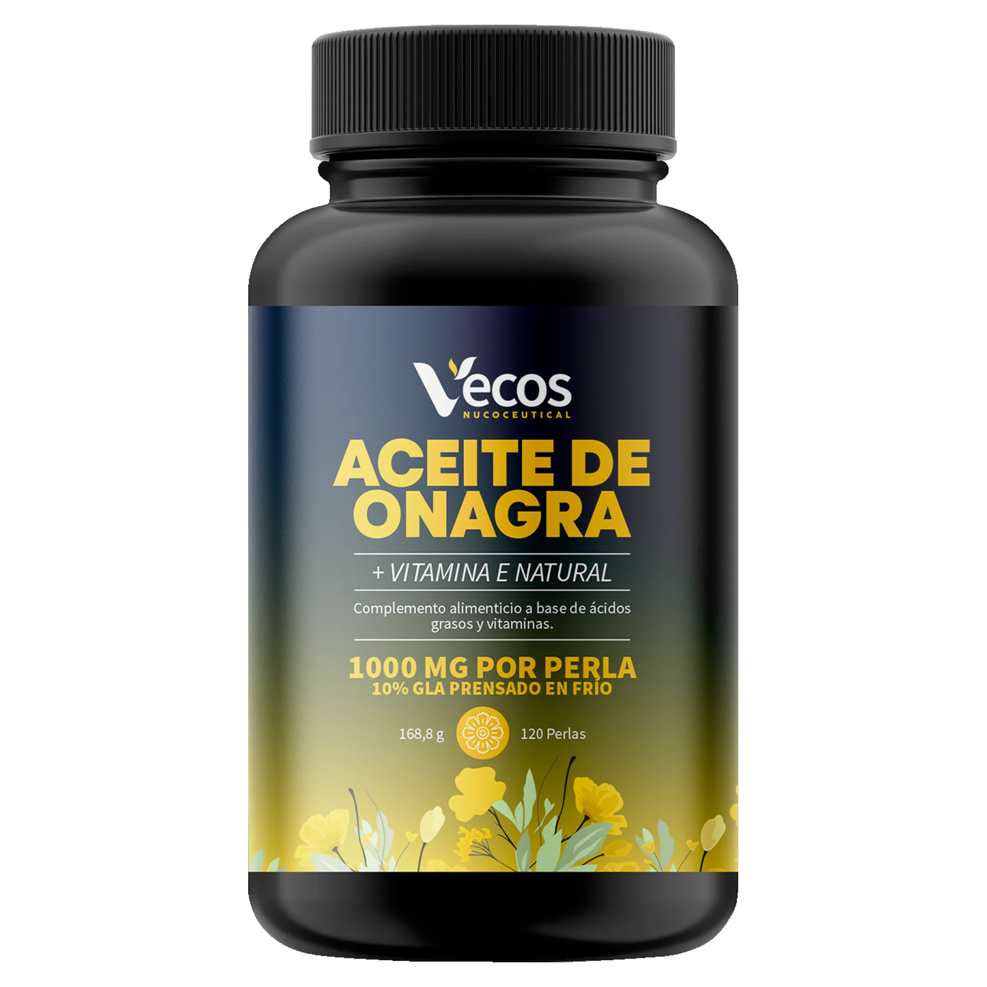 Aceite De Onagra 1000 Mg Vecos | Equilibrio Hormonal Femenino | Rico En Gla