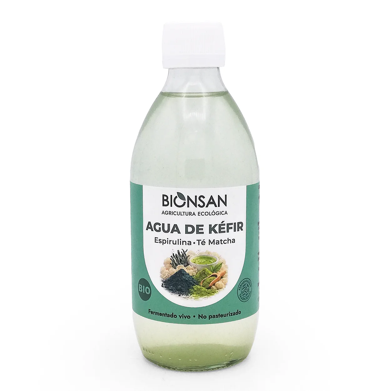 Agua De Kefir Espirulina Té Matcha Eco Bionsan33cl