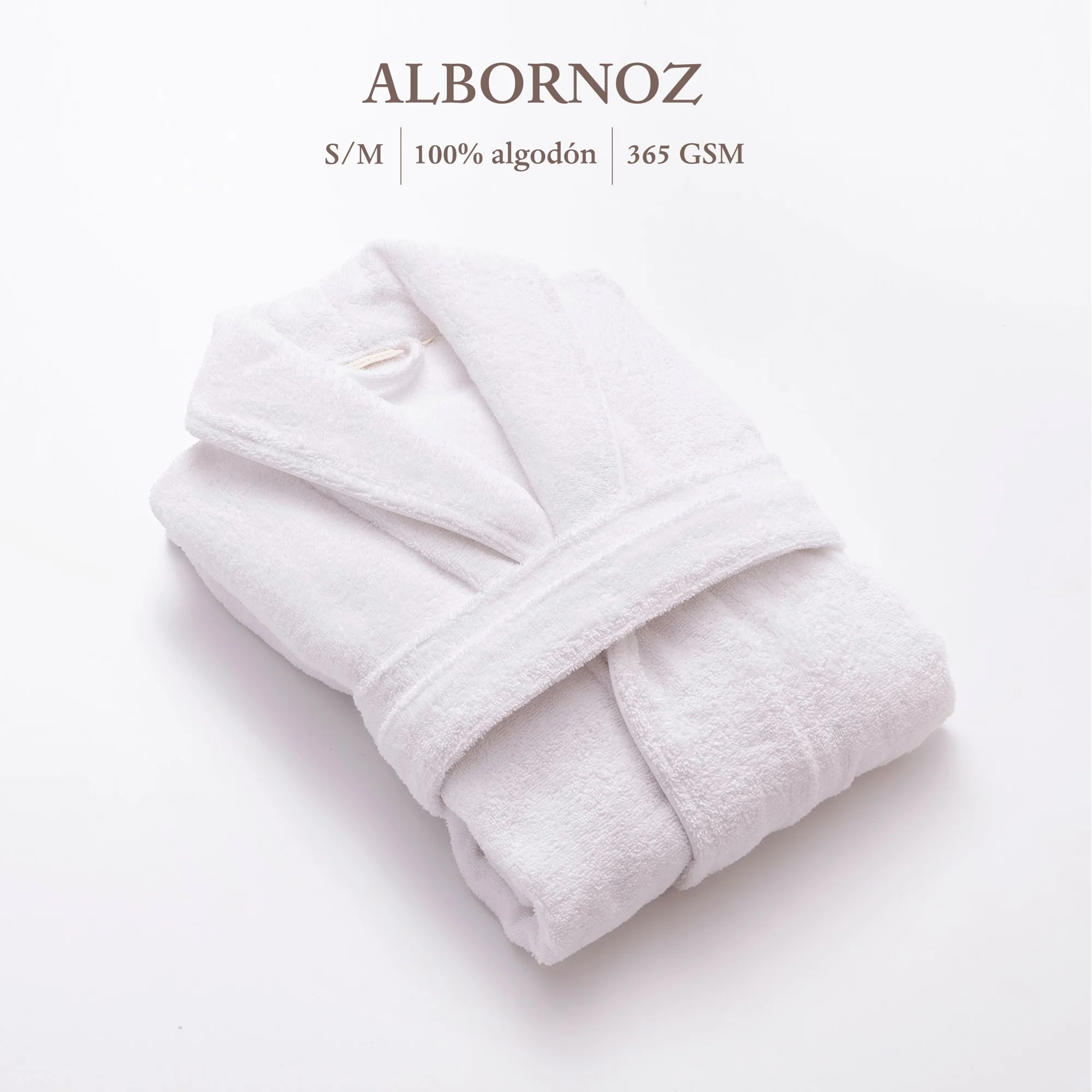 Albornoz S/m 100% Algodón 360gsm Blanco Scalpers Home - Image 2