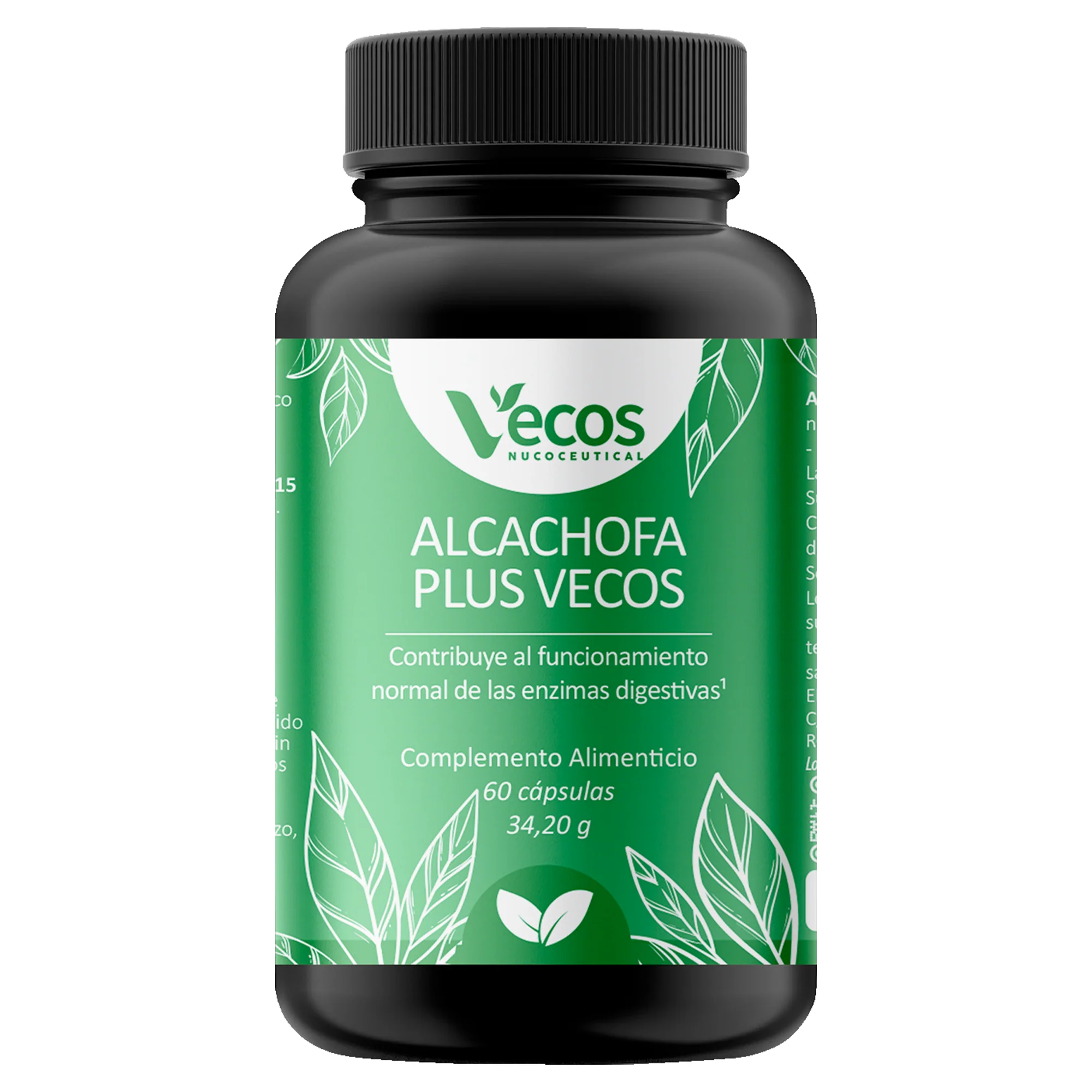 Alcachofa Plus Vecos 60 Cápsulas | Hígado Y Digestión De Grasas | Detox Natural 1680 Mg