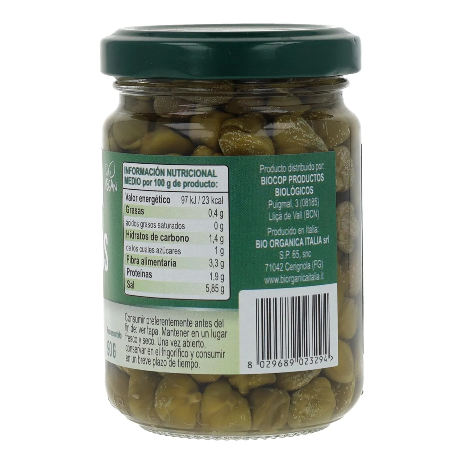 Alcaparra en Vinagre Bio Organica Italia 140 gr - Image 2