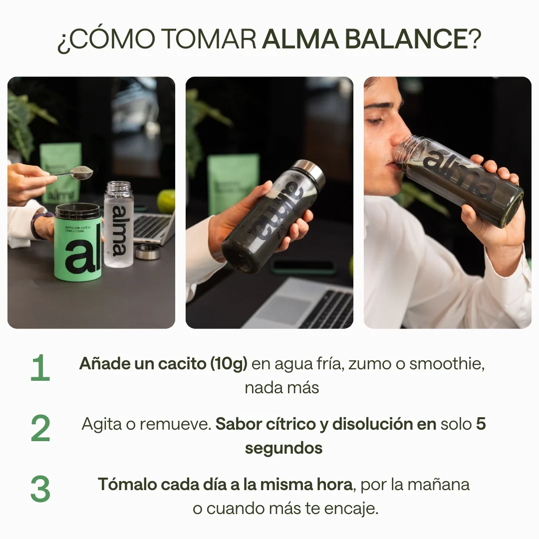 Alma® Batido Diario Espirulina Premium 300g | Complemento Alimenticio Con Adaptógenos, Prebióticos Y Vitaminas - Image 3