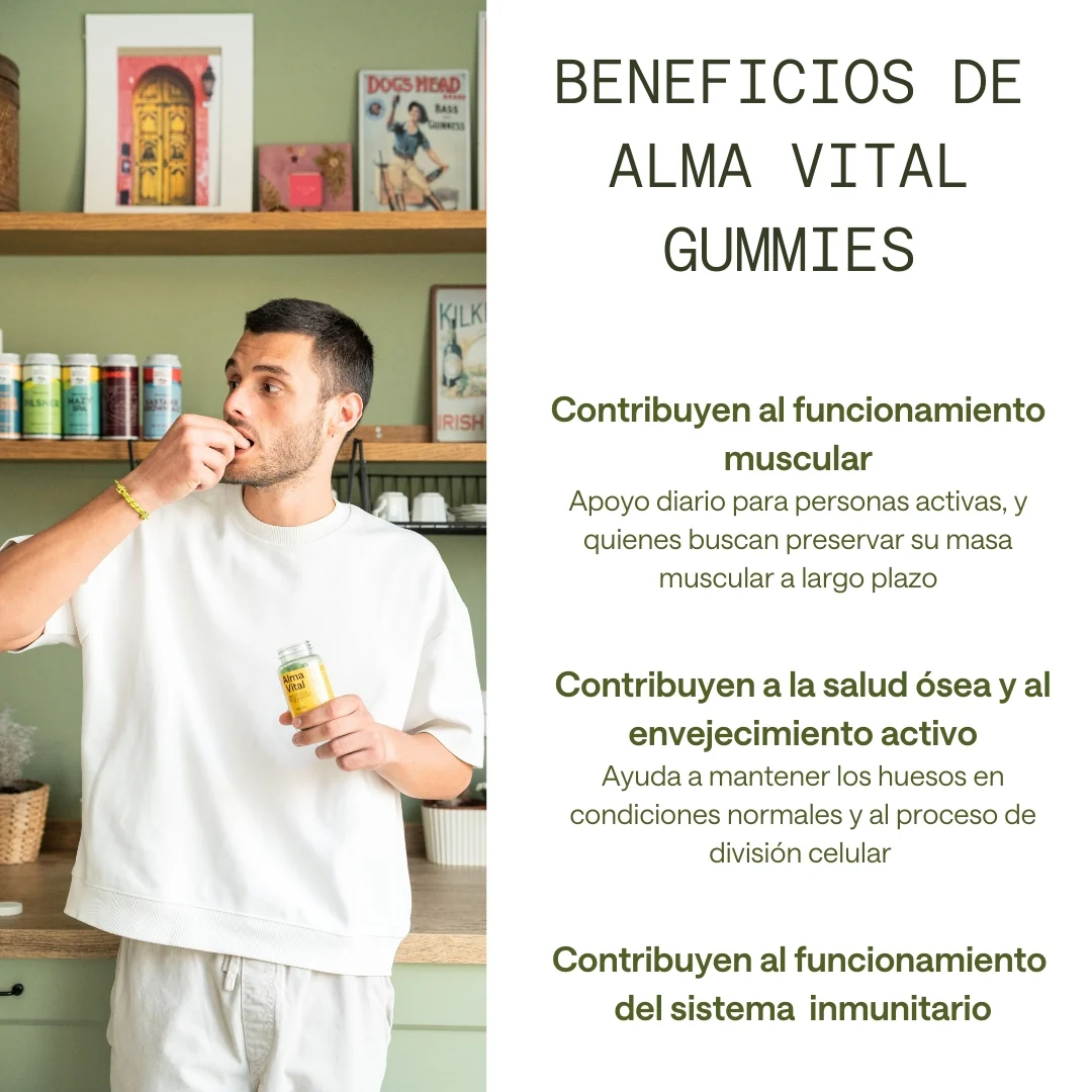 Alma® Creatina Gominolas Alma Vital Creavitalis® Con Vitamina D3 Y Espirulina |120 Gominolas 99,9% Pureza Y Sabor Limón - Image 5