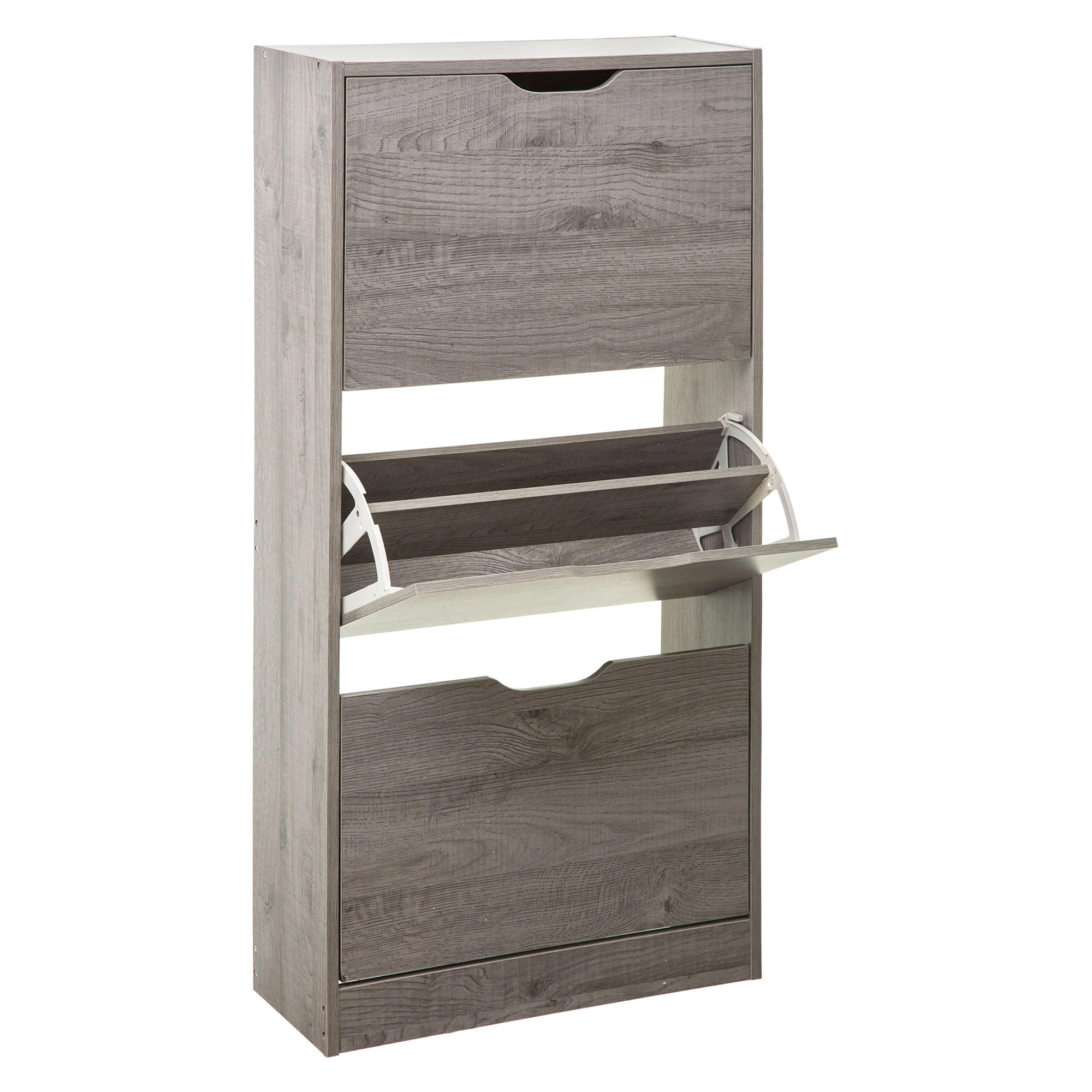 Almacenamiento Para Zapatos 3 Cajones En Madera Gris