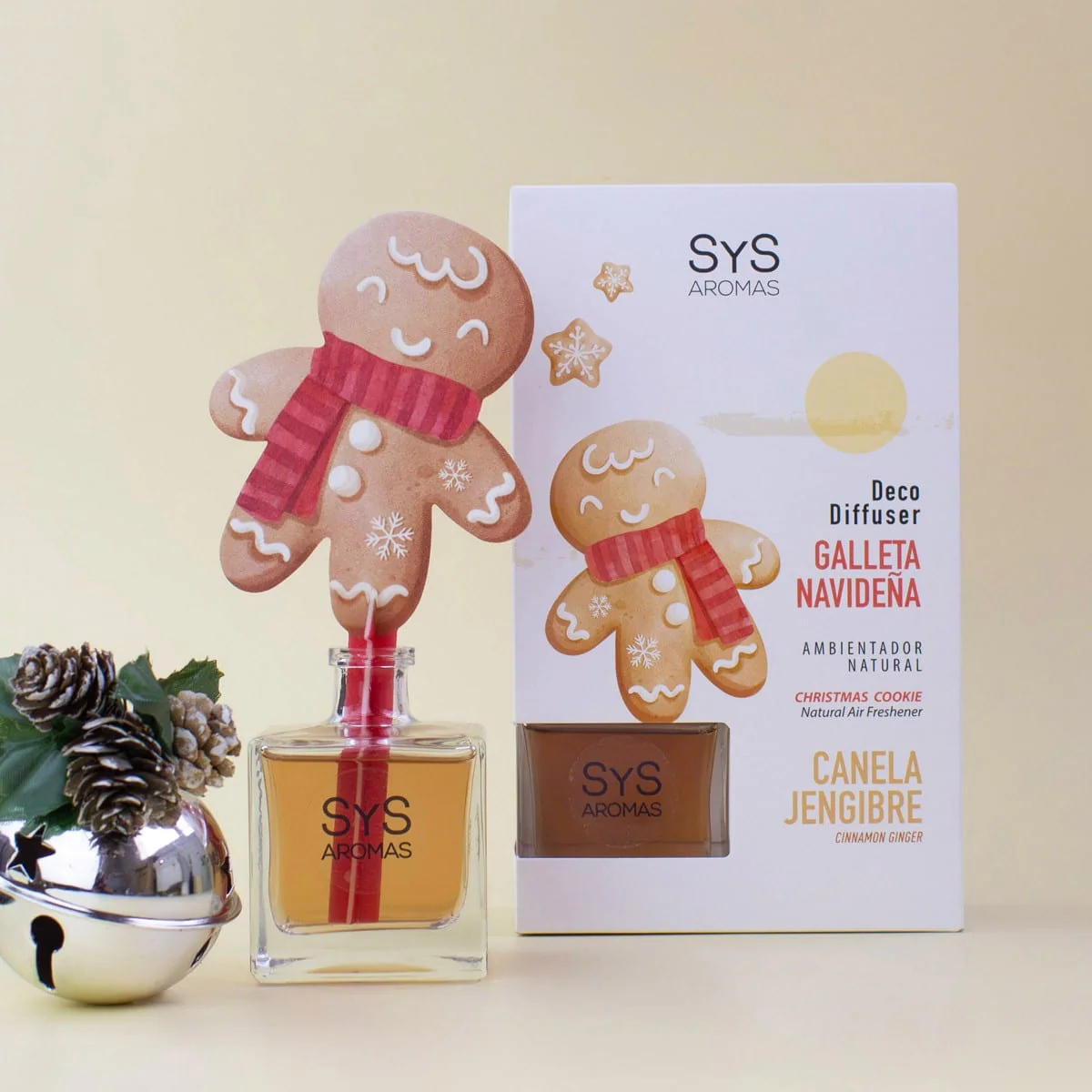 Ambientador Difusor Galleta Navidad Canela y Jengibre 90 ml SYS Aromas | Mikado Aromático | Fragancia Navideña - Image 2
