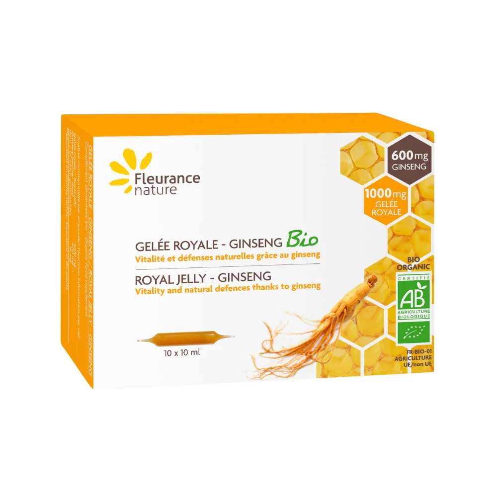Ampollas Jalea Real – Ginseng Eco Fleurance Nature 10 Ampollas