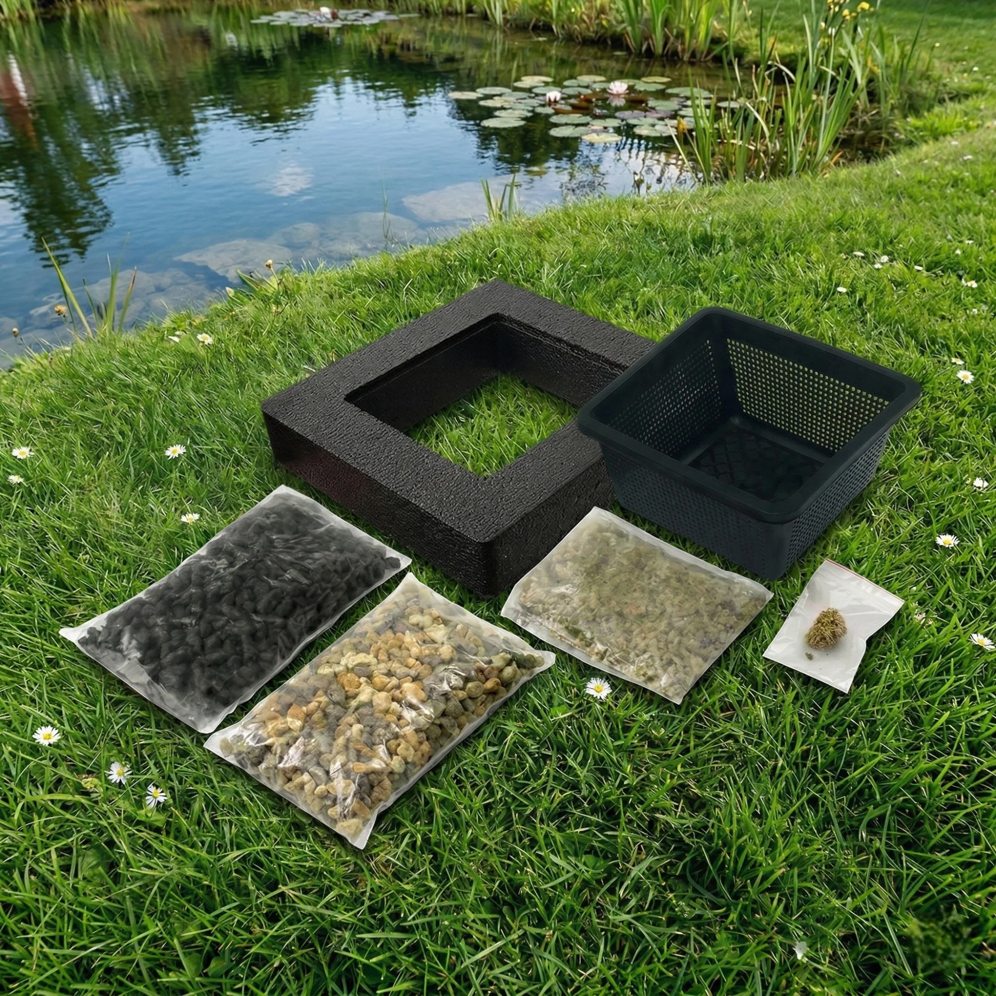 Anillo Flotante Para Estanque De 25 Cm Con Aqua Set: Isla Para Plantas Con Sustrato Incluido - Image 3