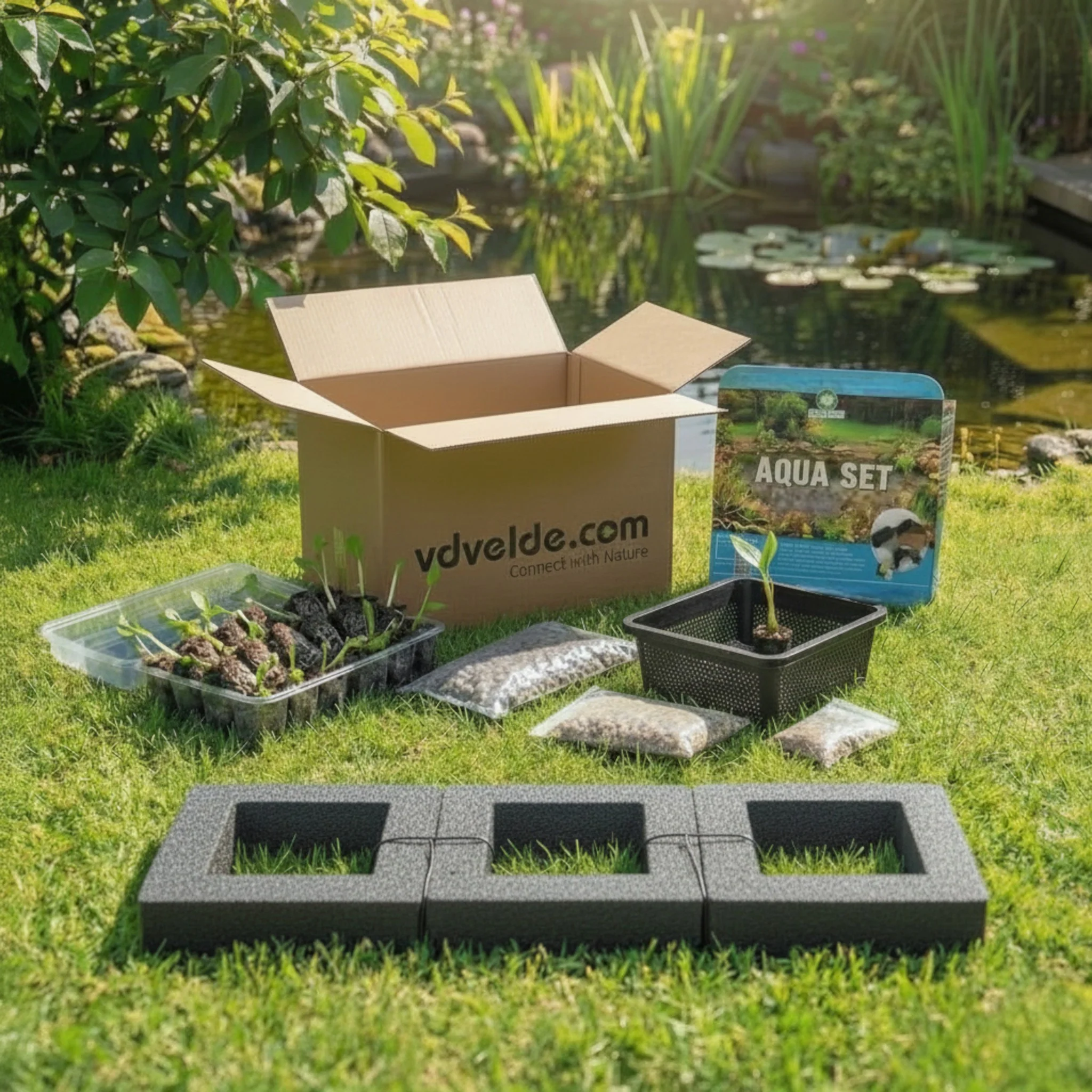Anillo Flotante Para Estanque De 25 Cm Con Aqua Set: Isla Para Plantas Con Sustrato Incluido - Image 4