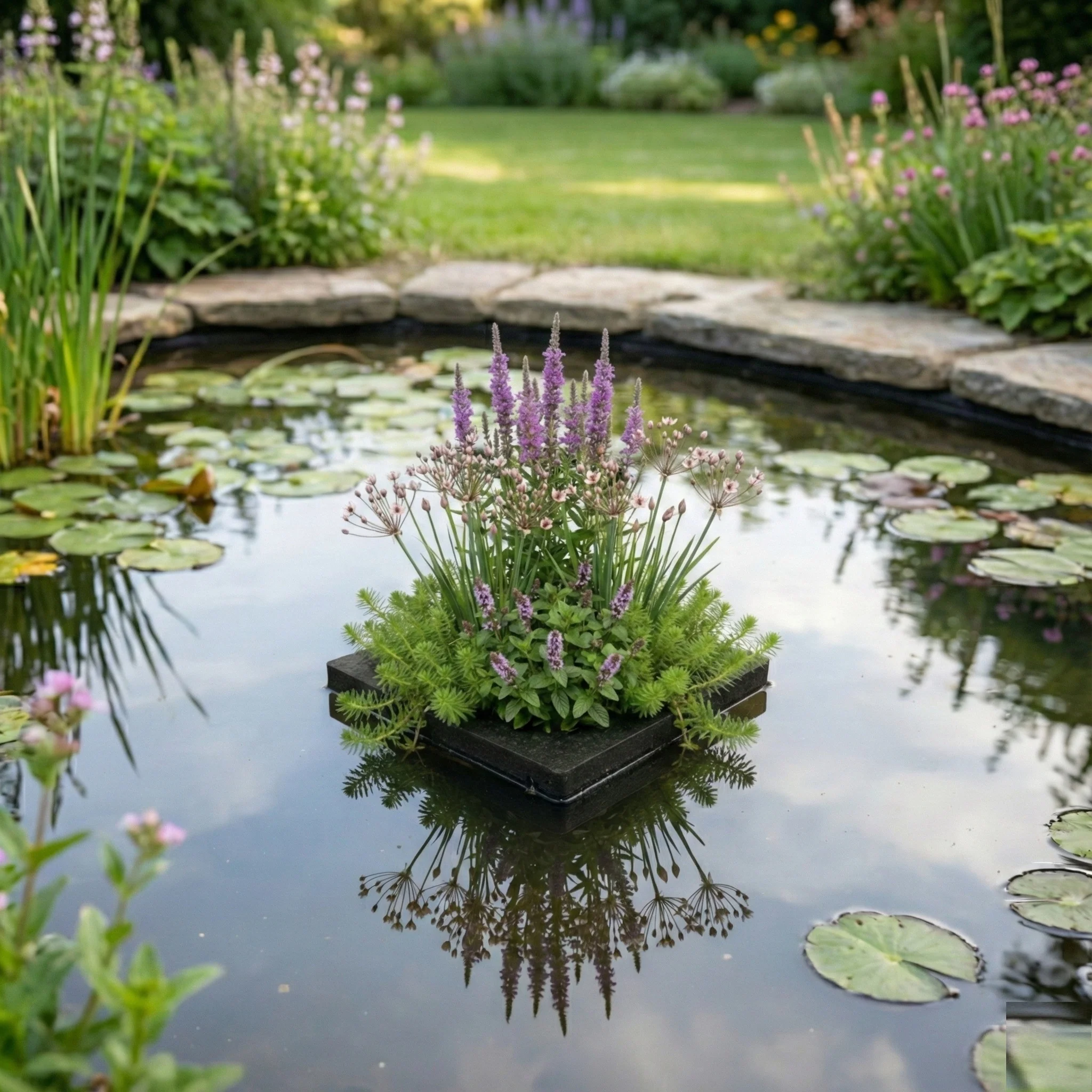 Anillo Flotante Para Estanque De 25 Cm - Set Aqua De 3 Piezas - Isla Para Plantas Completa - Image 2