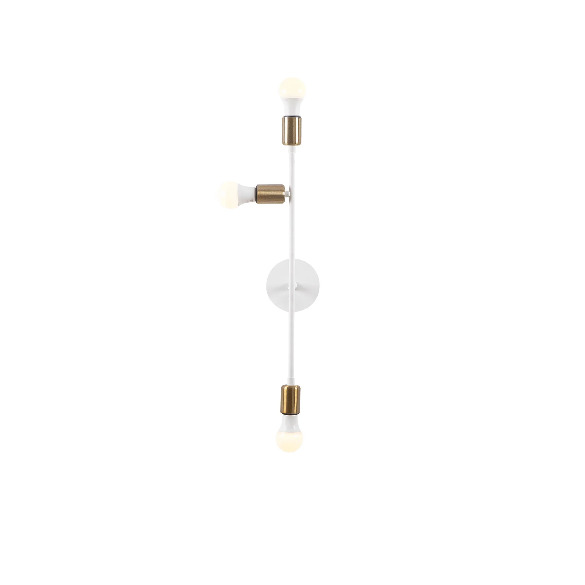 Aplique De Pared Extensión Izquierda, Metal , Blanco, 15x15x65, Casquillo 3 X E 27 Max 40 W