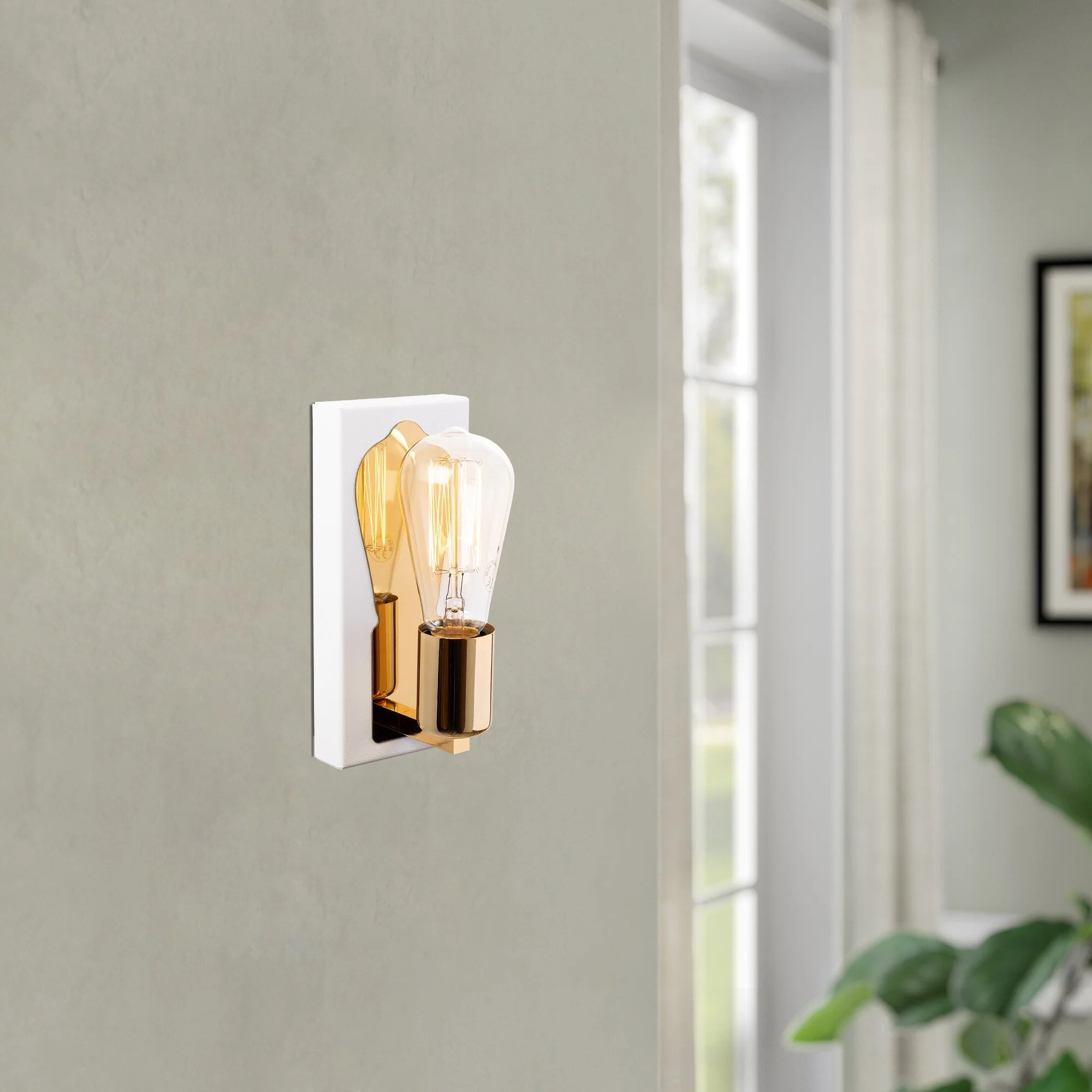 Aplique De Pared, Hierro , Blanco, 9x10x21, Casquillo 3 X E 27 Max 40 W - Image 6