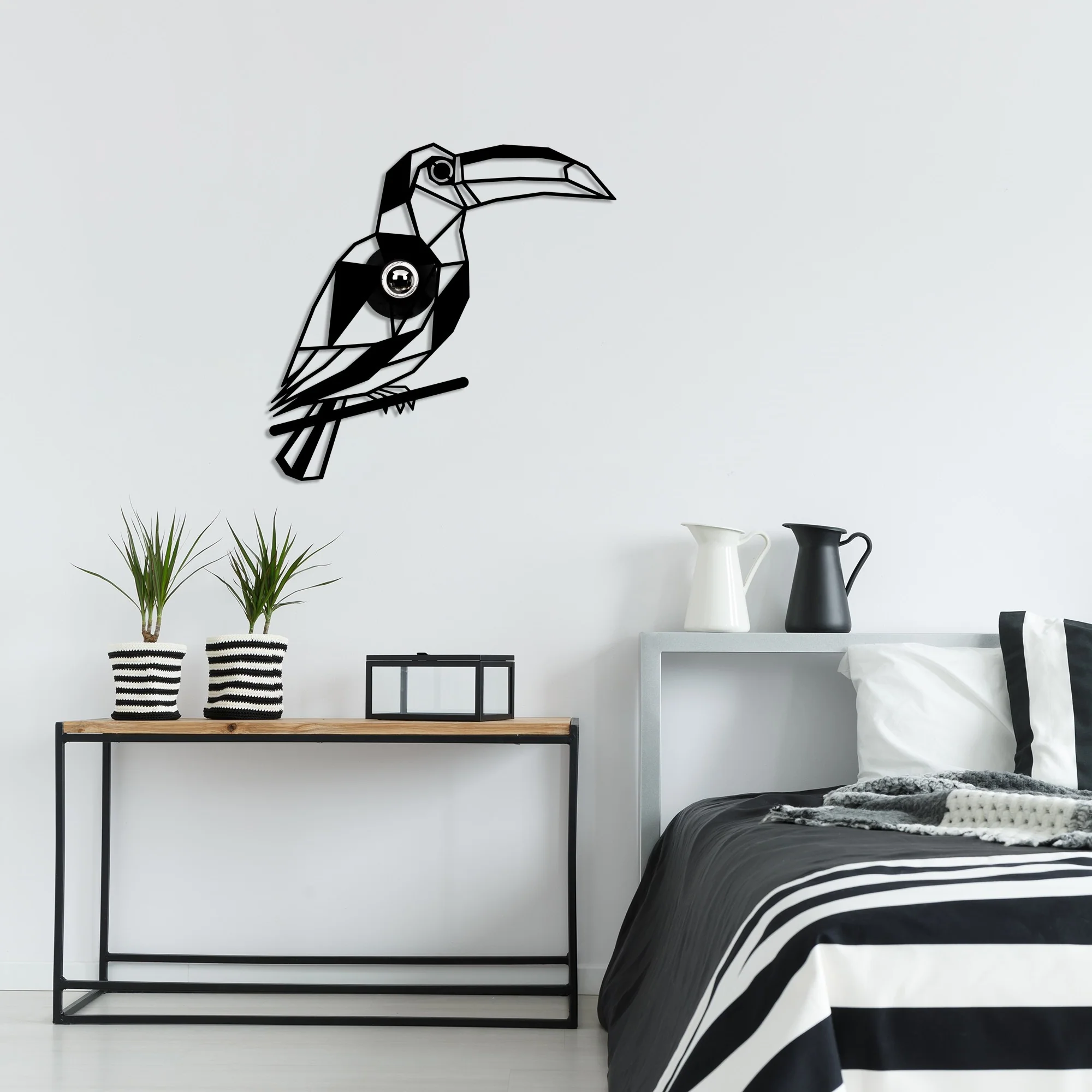 Aplique De Pared, Mdf , Negro, 50x12x49, Casquillo E 27 Max 100 W - Image 6