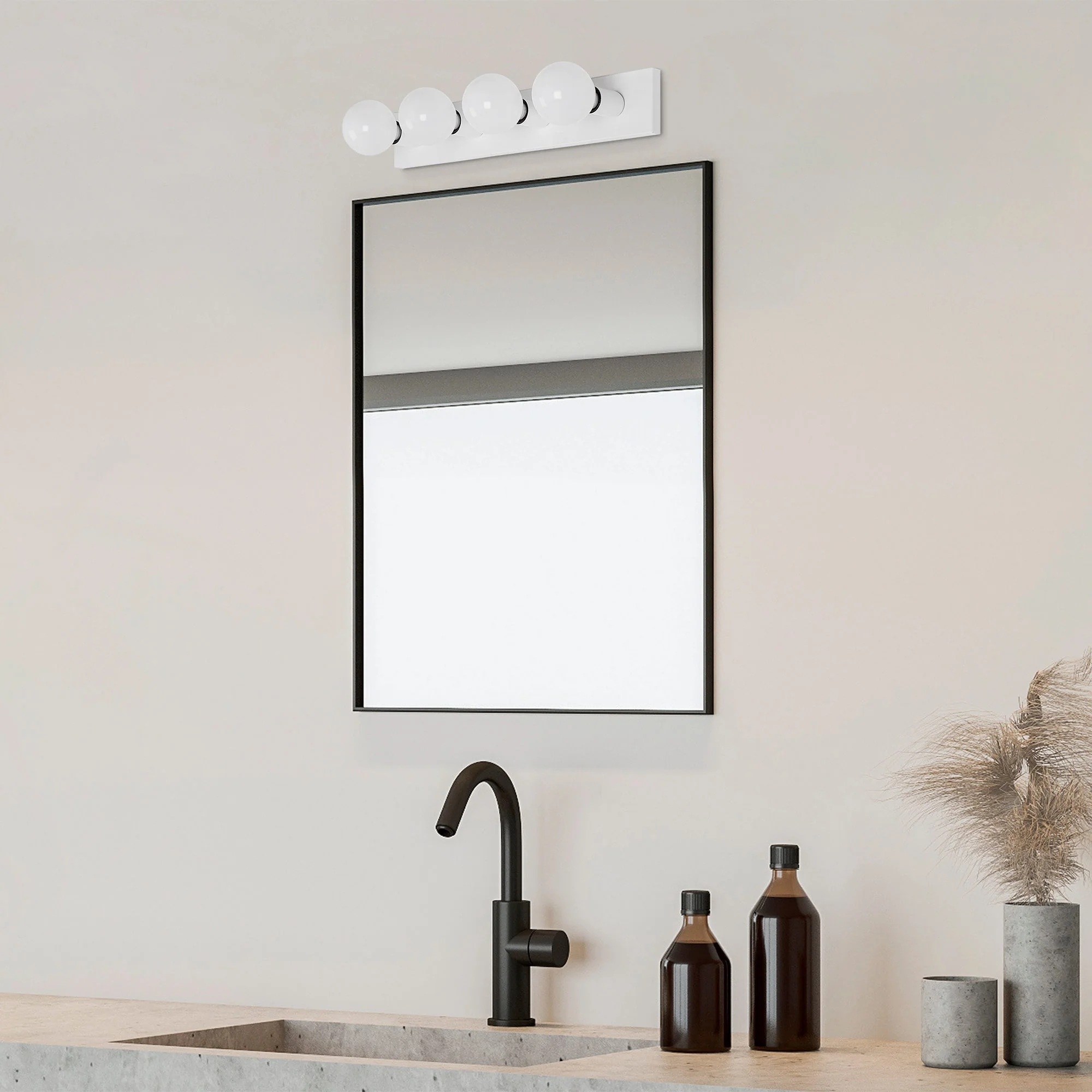 Aplique De Pared, Metal , Blanco, 10x10x60, Casquillo 4 X E27 Max 40 W - Image 6