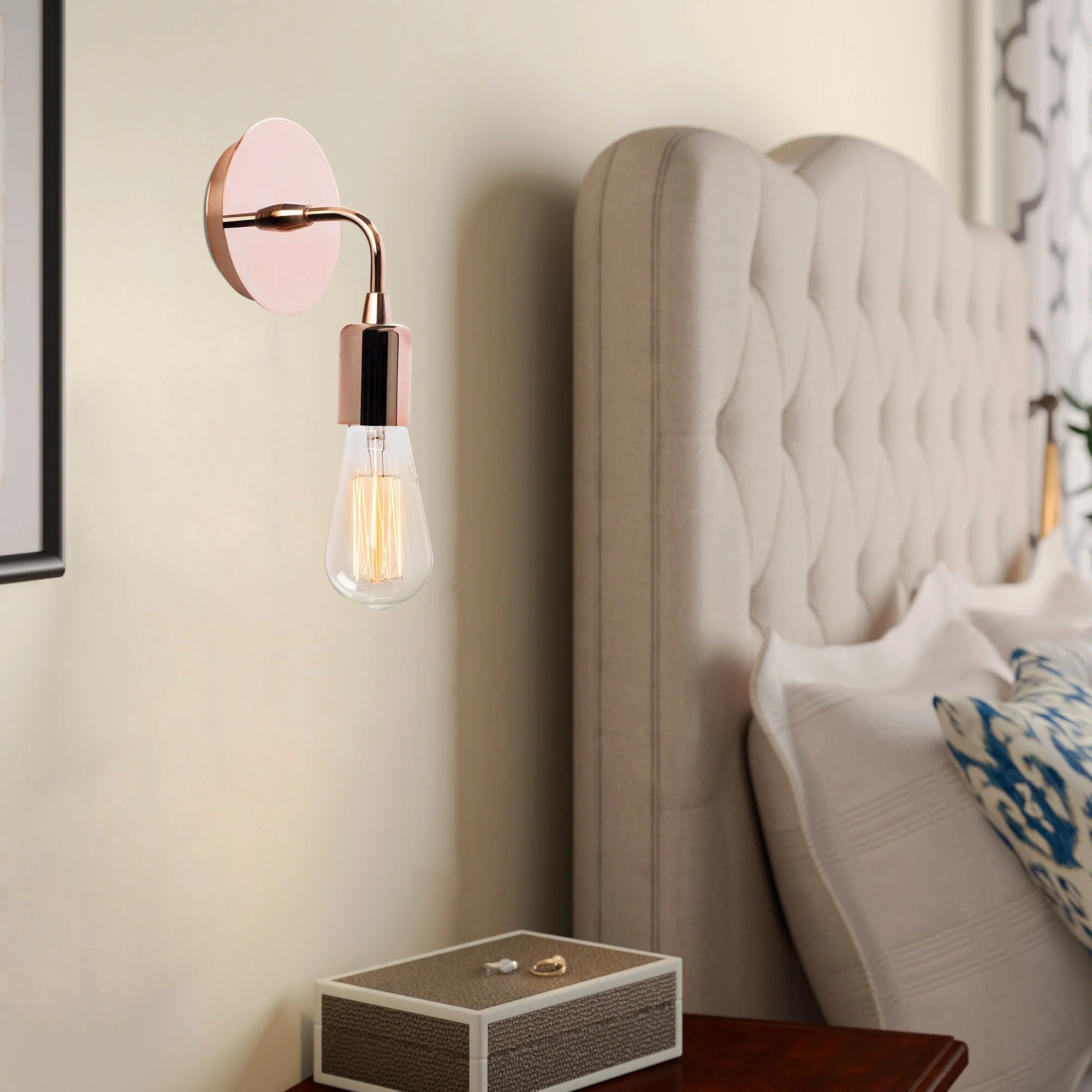Aplique De Pared, Metal , Cobre, 12x12x20, Casquillo E 27 Max 40 W - Image 5