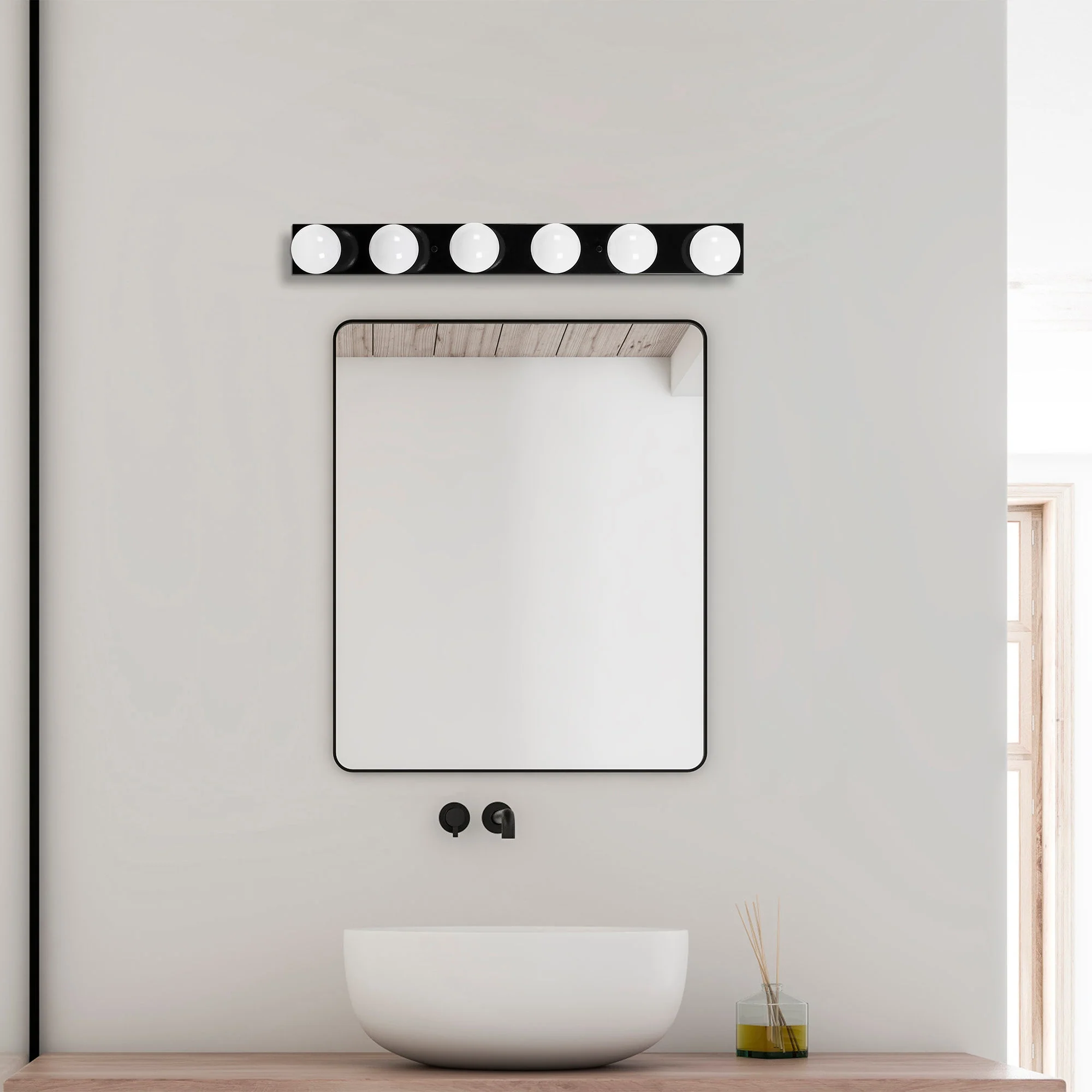 Aplique De Pared, Metal , Negro, 10x10x91, Casquillo 6 X E27 Max 40 W - Image 6
