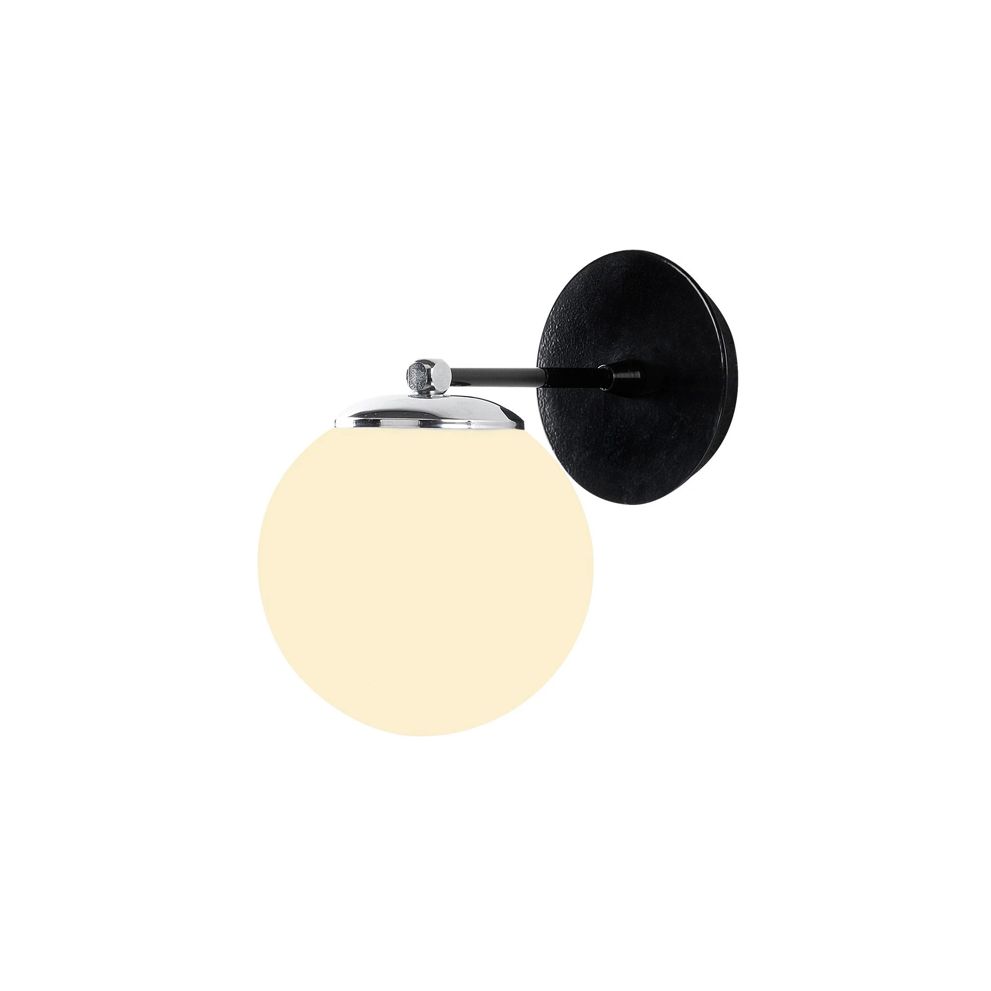 Aplique De Pared, Metal , Negro, 15x24x24, Casquillo E 27 Max 40 W