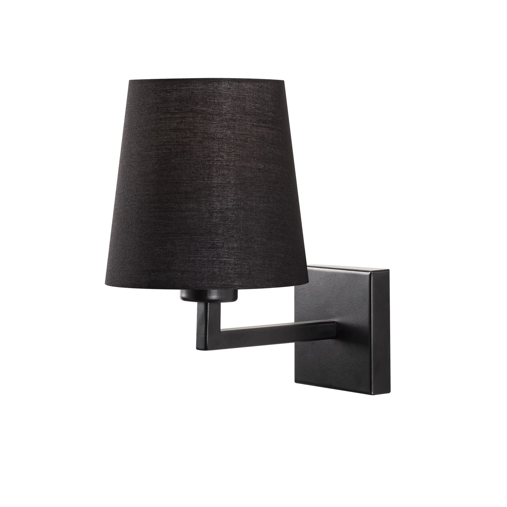 Aplique De Pared, Metal , Negro, 18x24x30, Casquillo E 27 Max 40 W