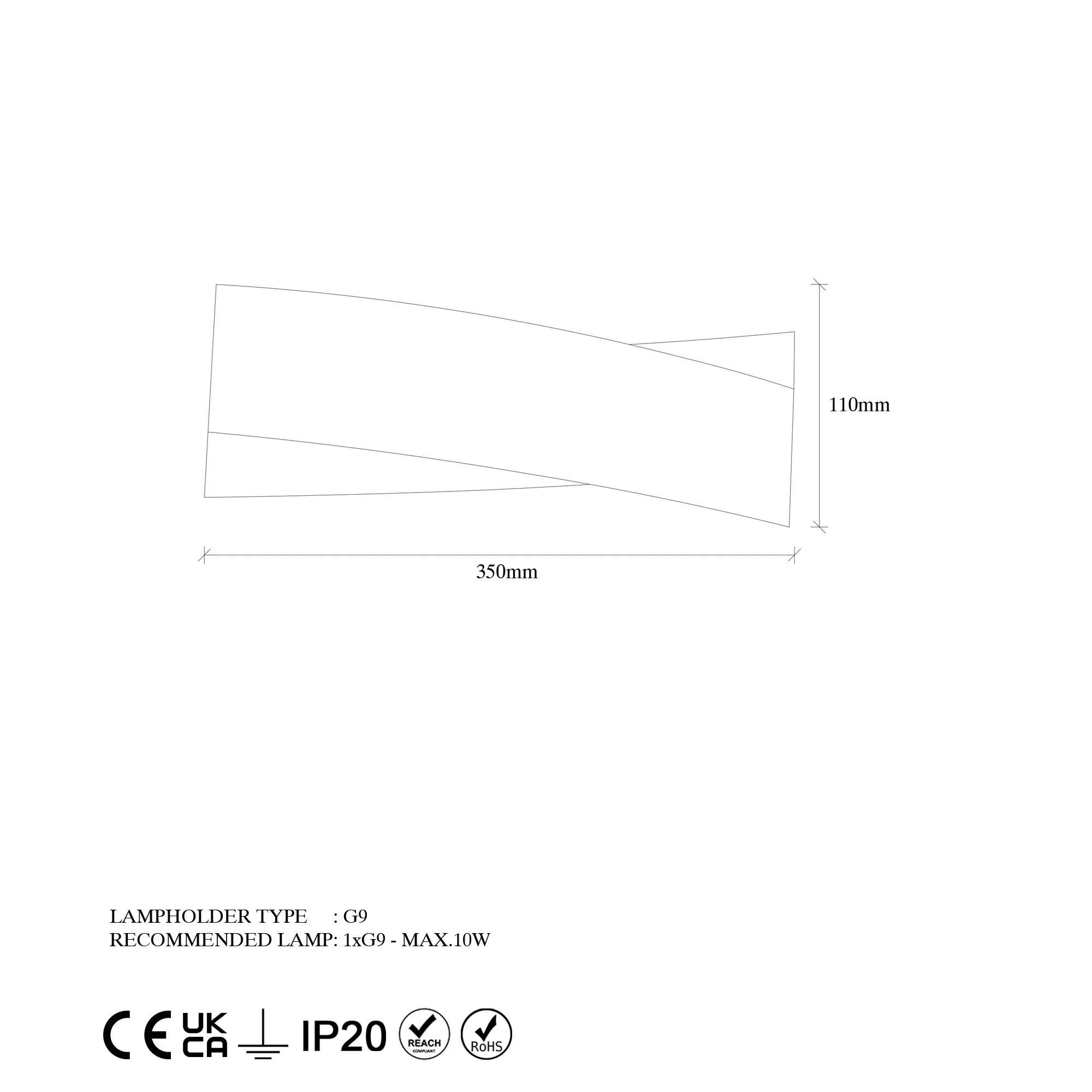 Aplique De Pared, Metal , Negro, 31x10x11, Casquillo 1 X G9 - Image 3