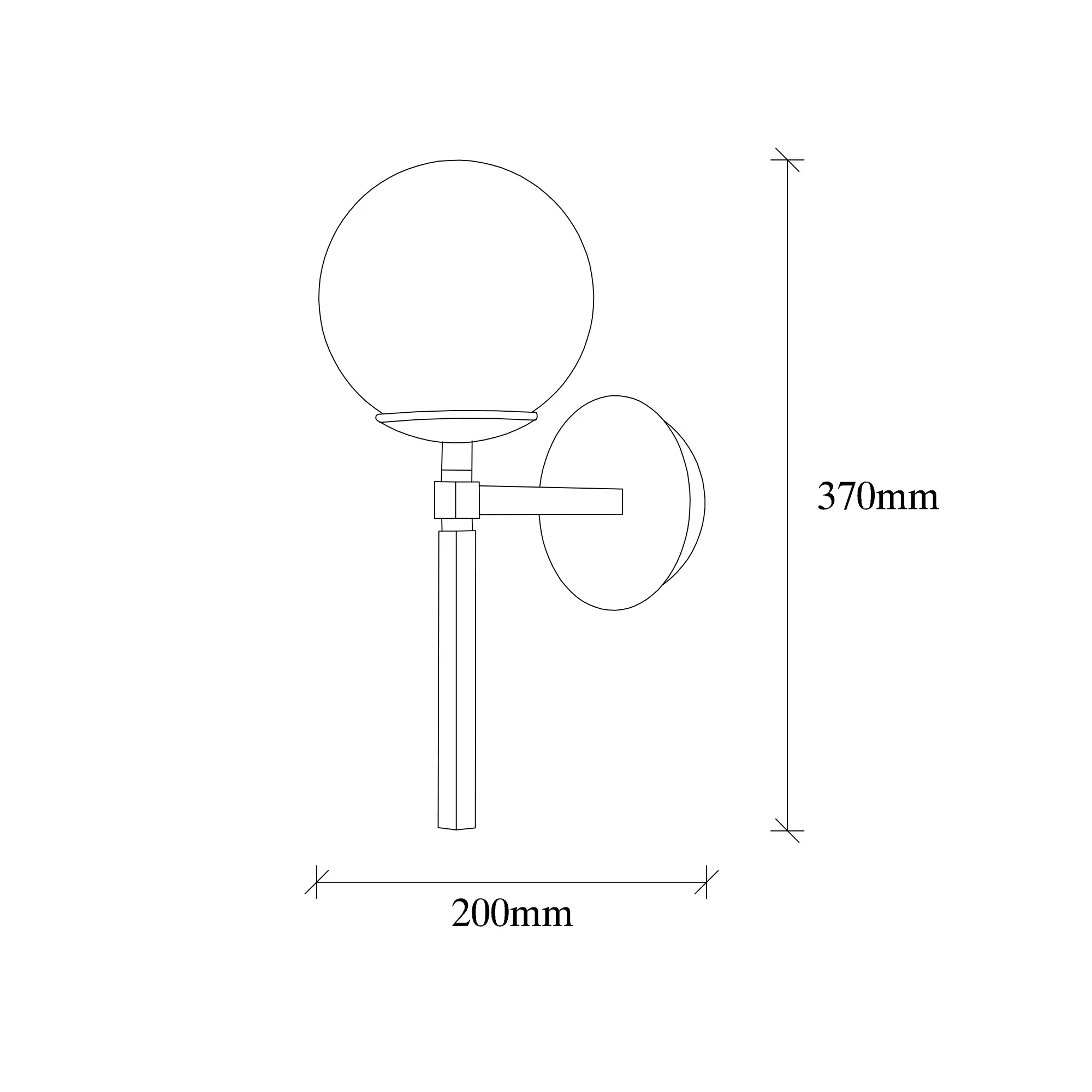 Aplique De Pared, Metal , Negro blanco, 15x20x37, Casquillo E 27 Max 40 W - Image 2