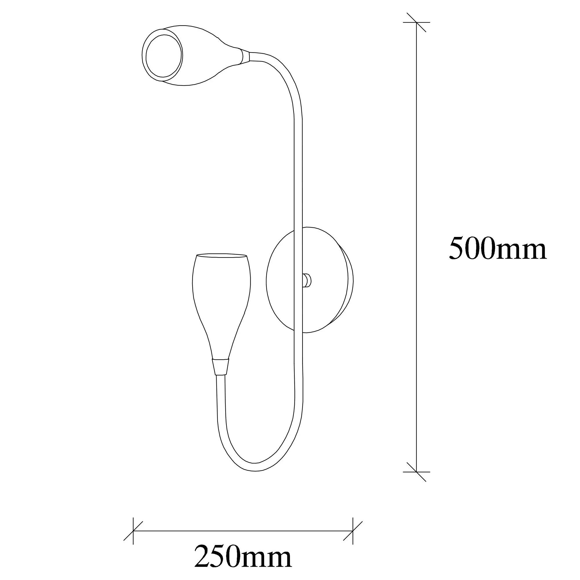 Aplique De Pared, Metal , Negro vintage, 25x25x50, Casquillo 2 X E 27 Max 40 W - Image 2