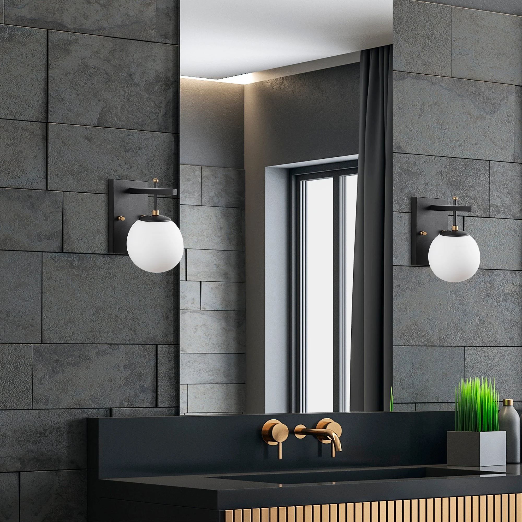 Aplique De Pared Pantalla Blanca, Metal , Negro, 15x20x15, Casquillo E14 Max 40 W - Image 5