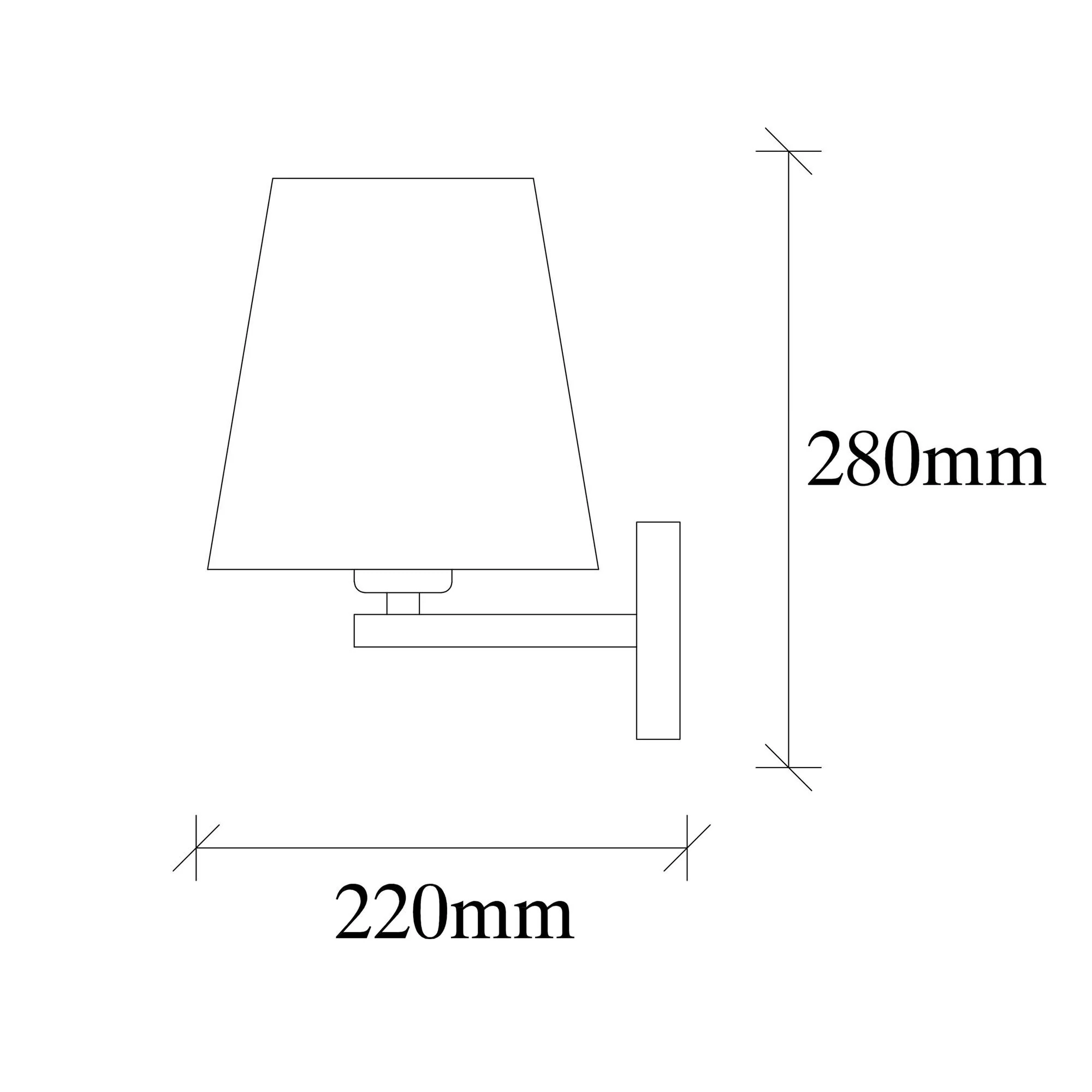 Aplique De Pared Pantalla Negra, Metal, 18x24x30, Casquillo E 27 Max 40 W - Image 2
