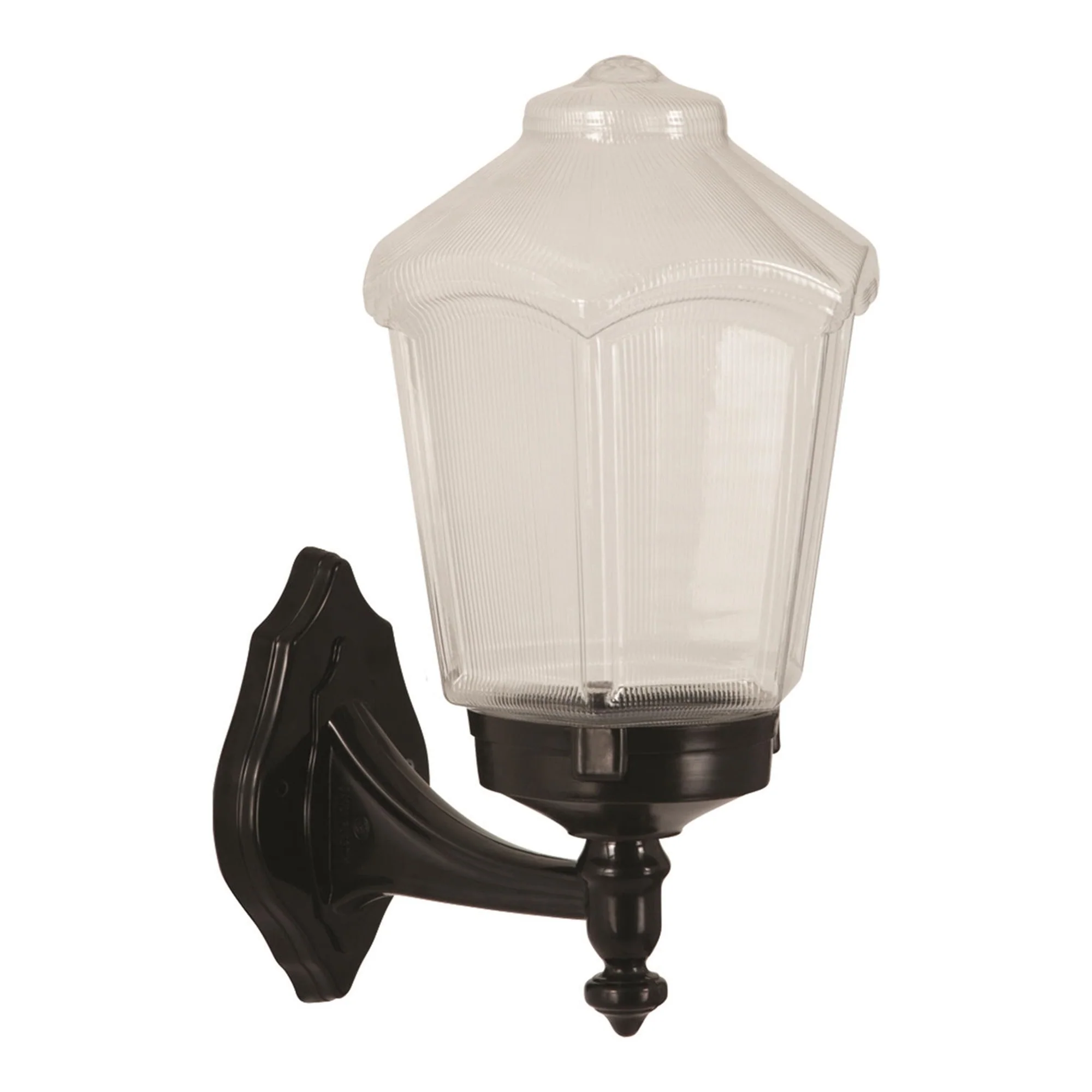 Aplique De Pared Para Exterior, Abs , Negro, 25x20x34, Casquillo E 27 Max 60 W