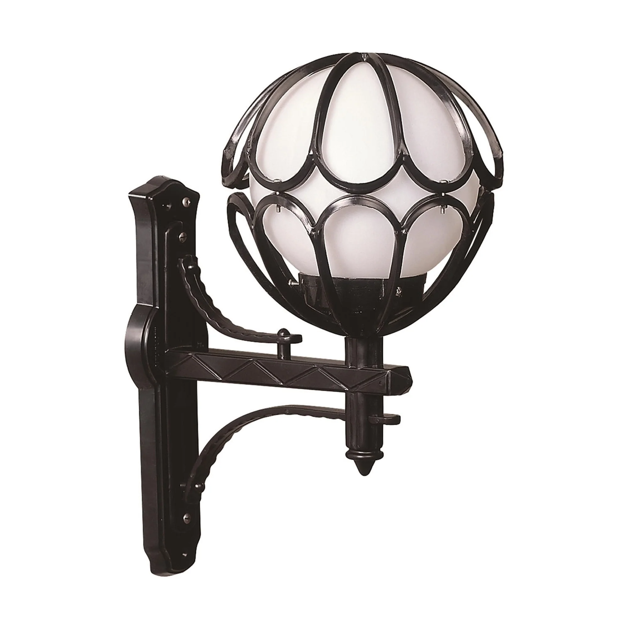 Aplique De Pared Para Exterior, Abs , Negro, 35x23x50, Casquillo E 27 Max 60 W