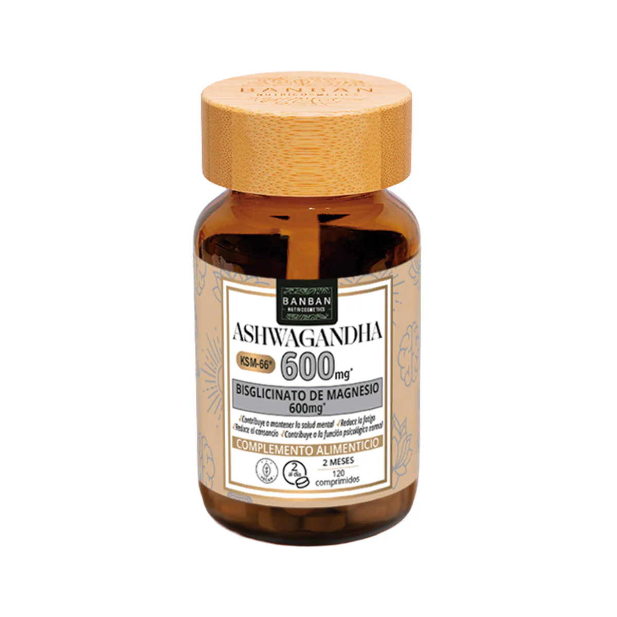 Ashwagandha 120 Comp 600mg Bisglicinato Magnesio 600mg Banban