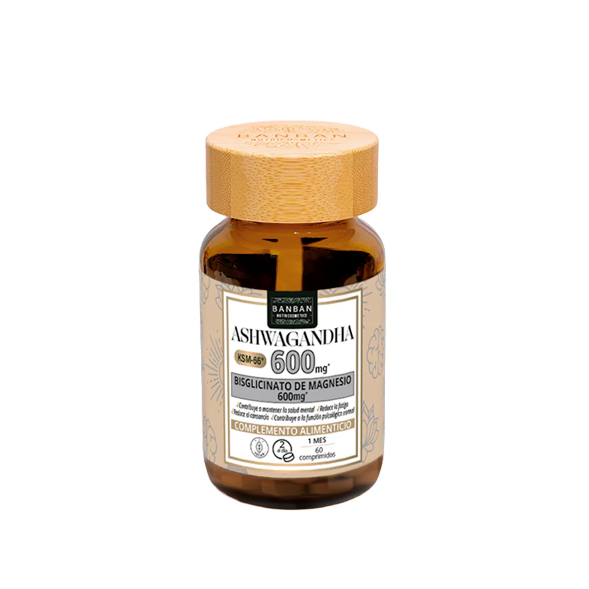 Ashwagandha 60 Comp 600mg Bisglicinato Magnesio 600mg Banban