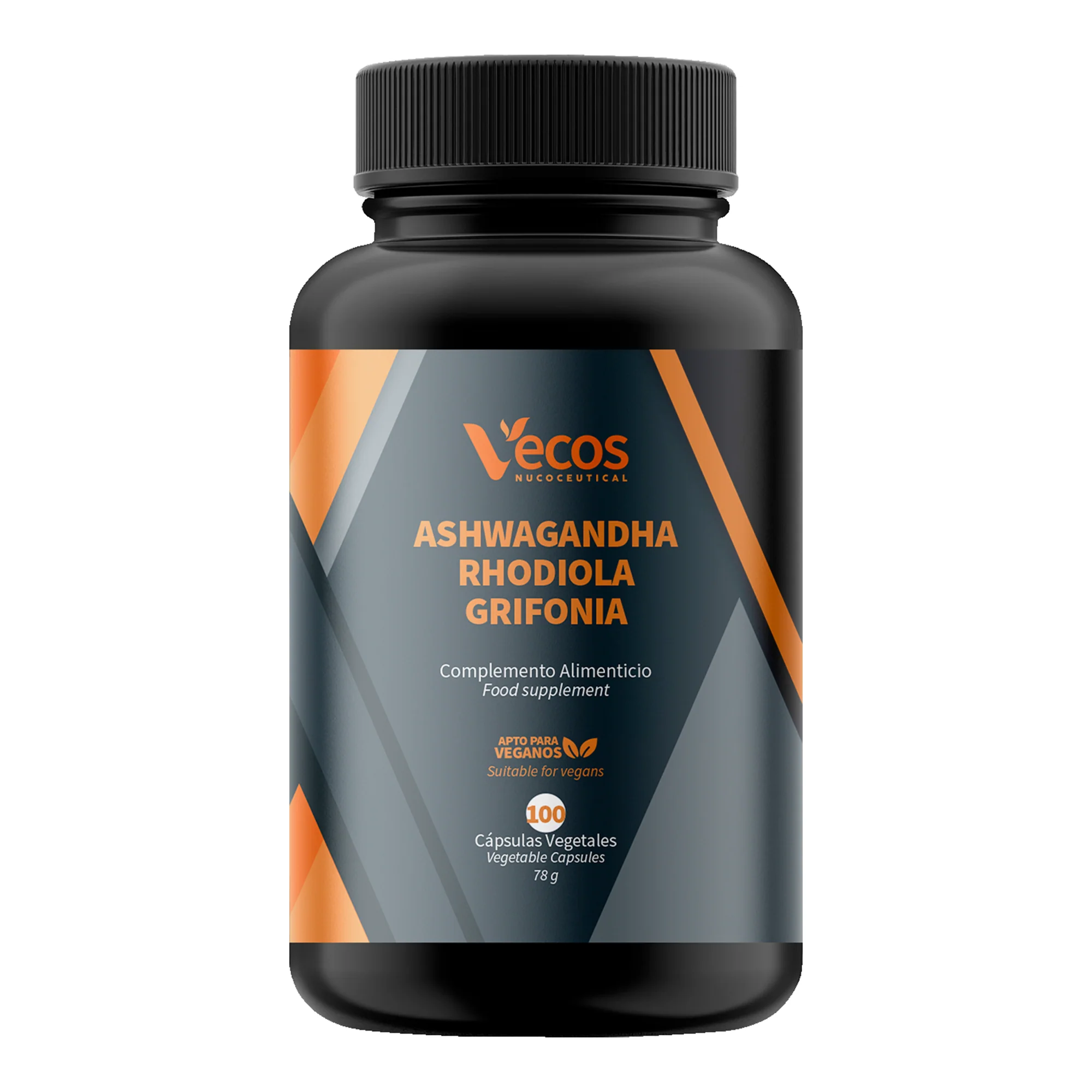 Ashwagandha Rhodiola Grifonia Vecos 100 Cápsulas | Estrés, Ánimo Y Equilibrio Diario | Con 5-htp