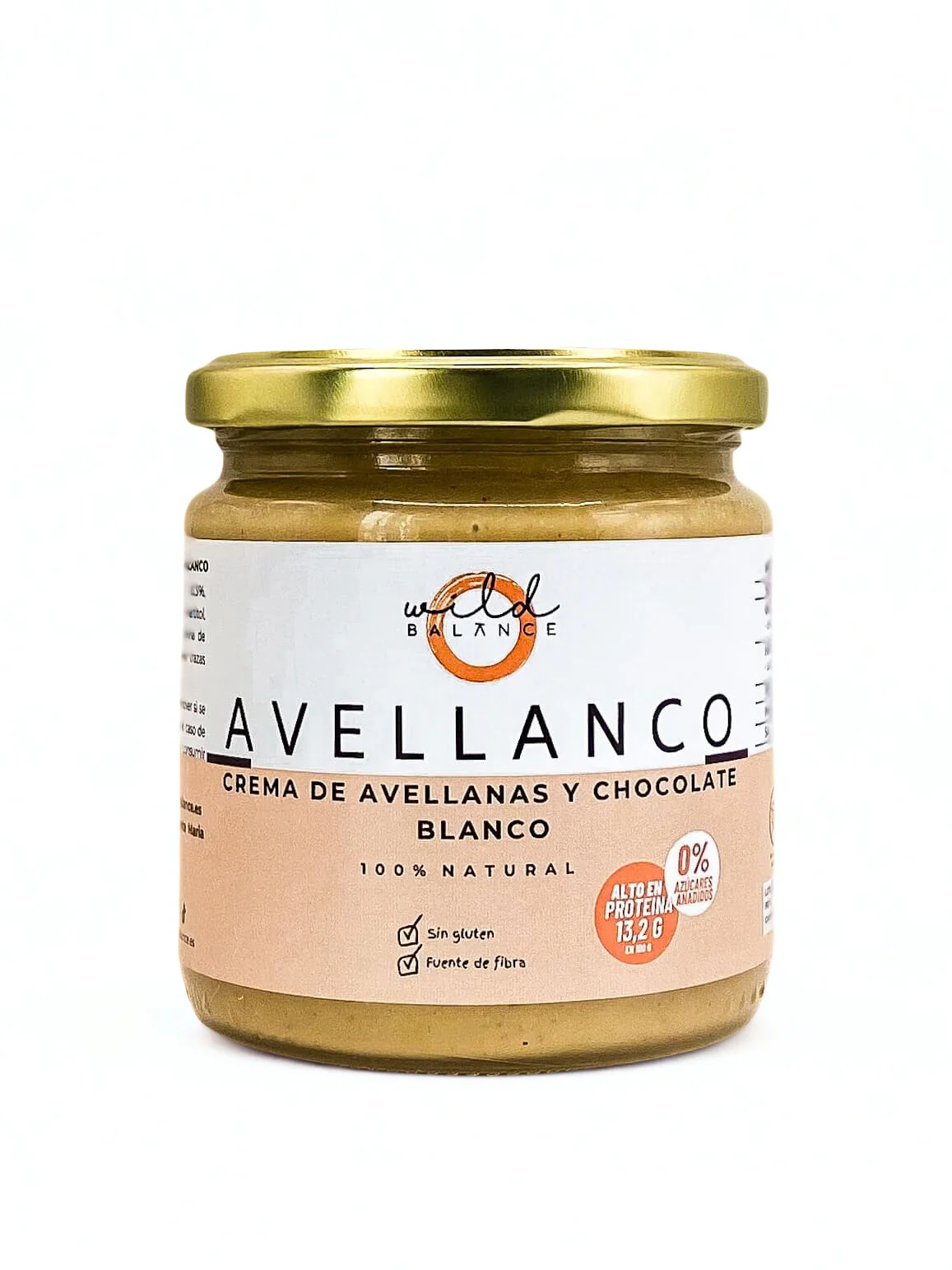 Avellanco - Crema De Avellanas Y Chocolate Blanco Sin Azúcar 100% Natural - 350 Gr
