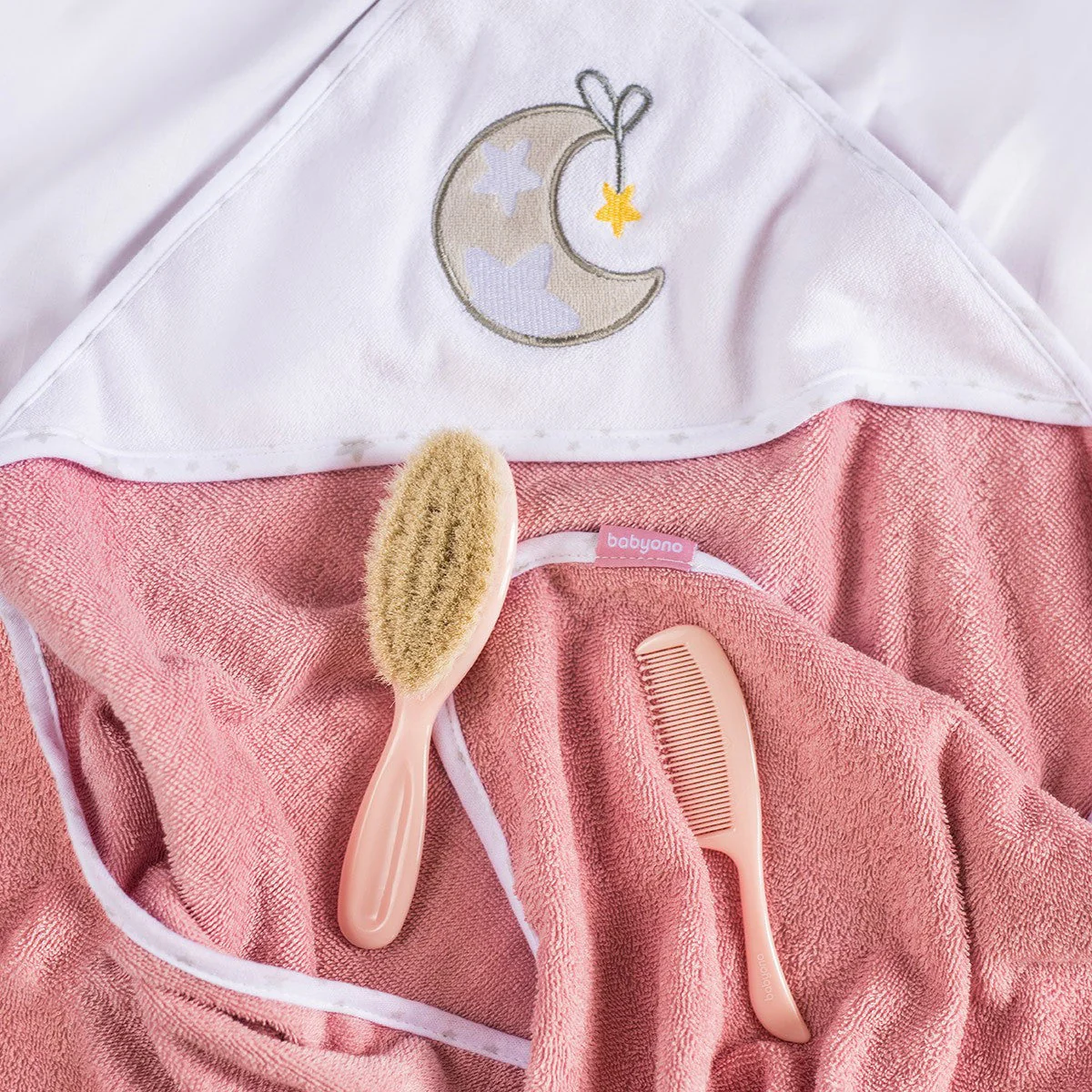 Babyono Set Cepillo Y Peine Con Cerdas Naturales Extra Suaves Menta - Image 5