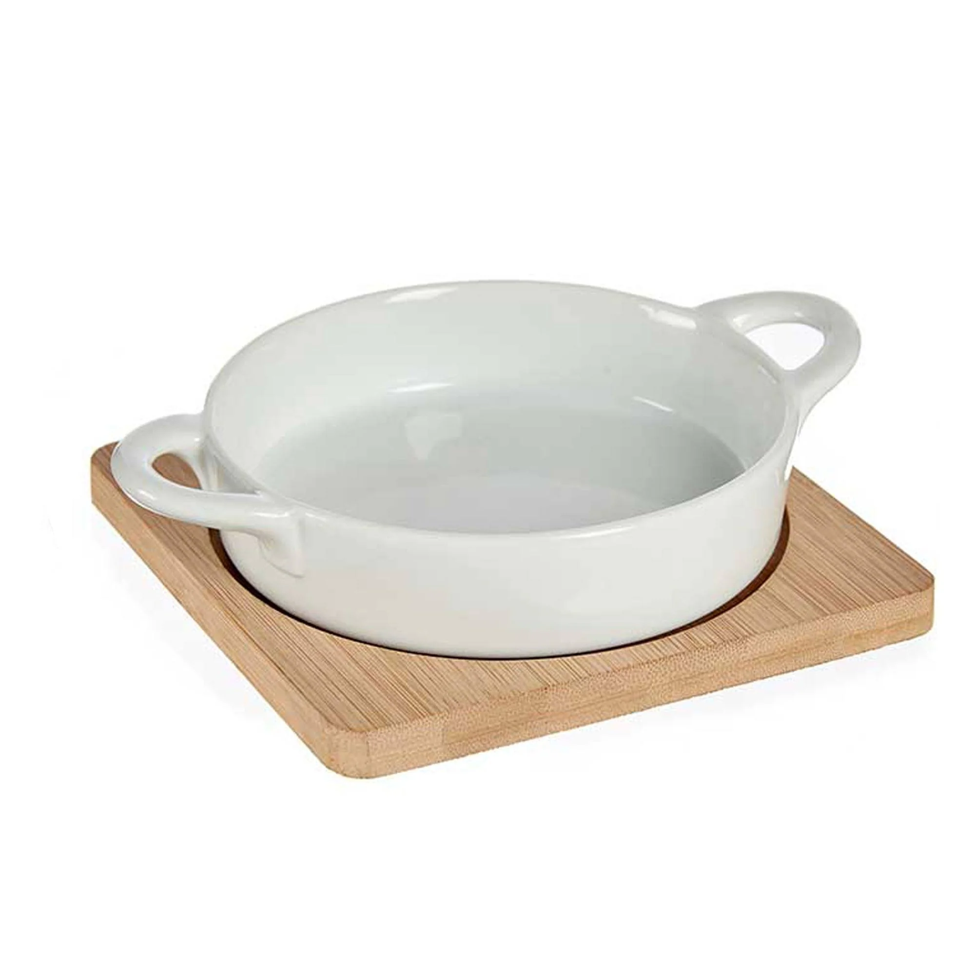 Bandeja Redonda Con Base Bambu 12,5cm Colección Vessia - Image 4