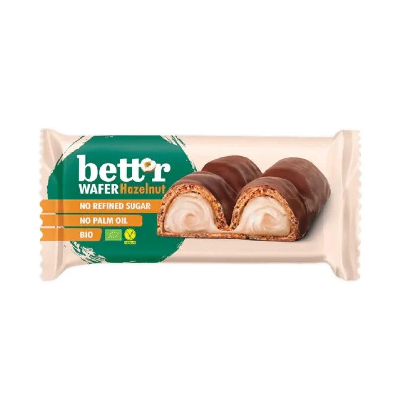 Barquillo De Chocolate Relleno De Avellana Bett’r 33g Bio