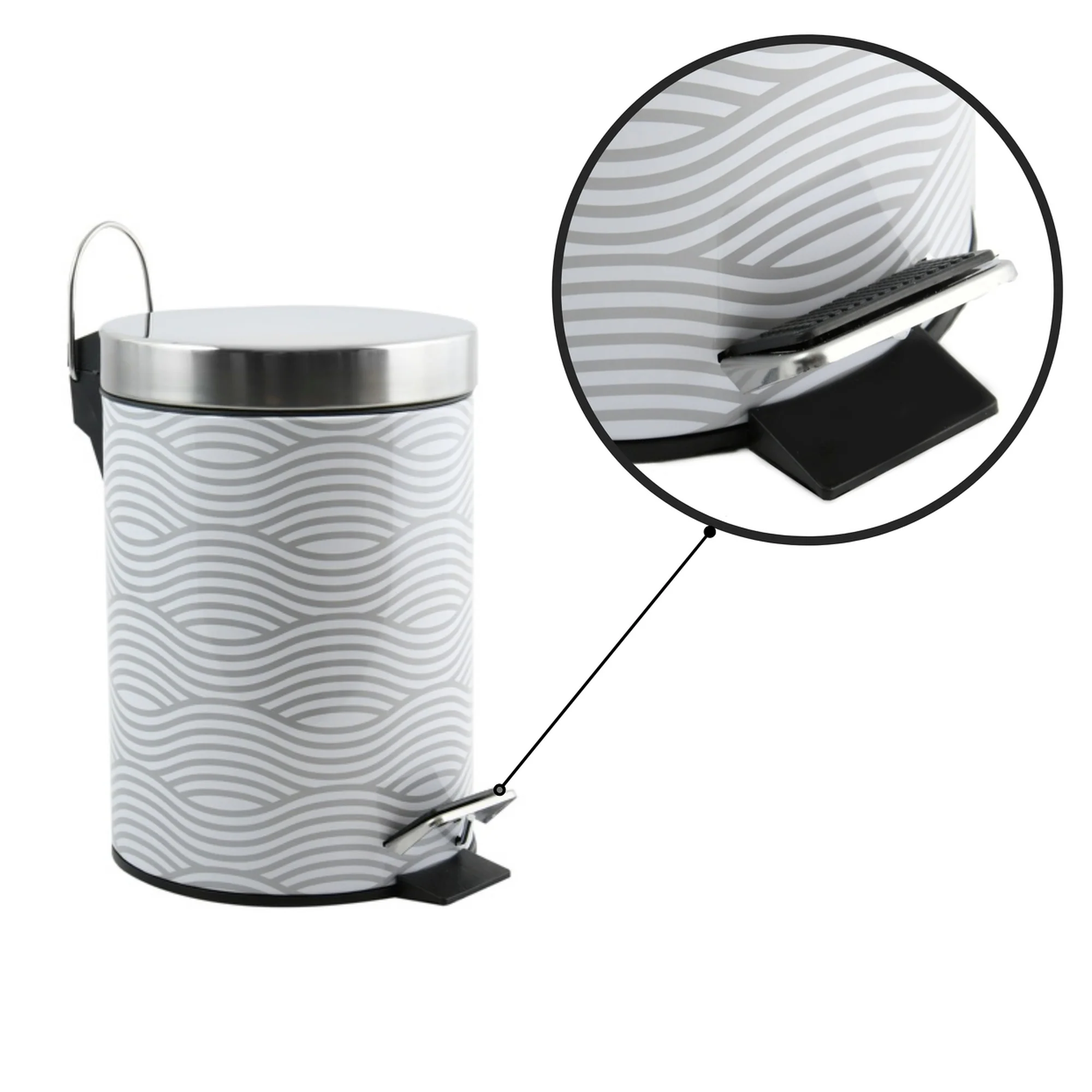 Basura Metal 3l Wave Gris - Image 3