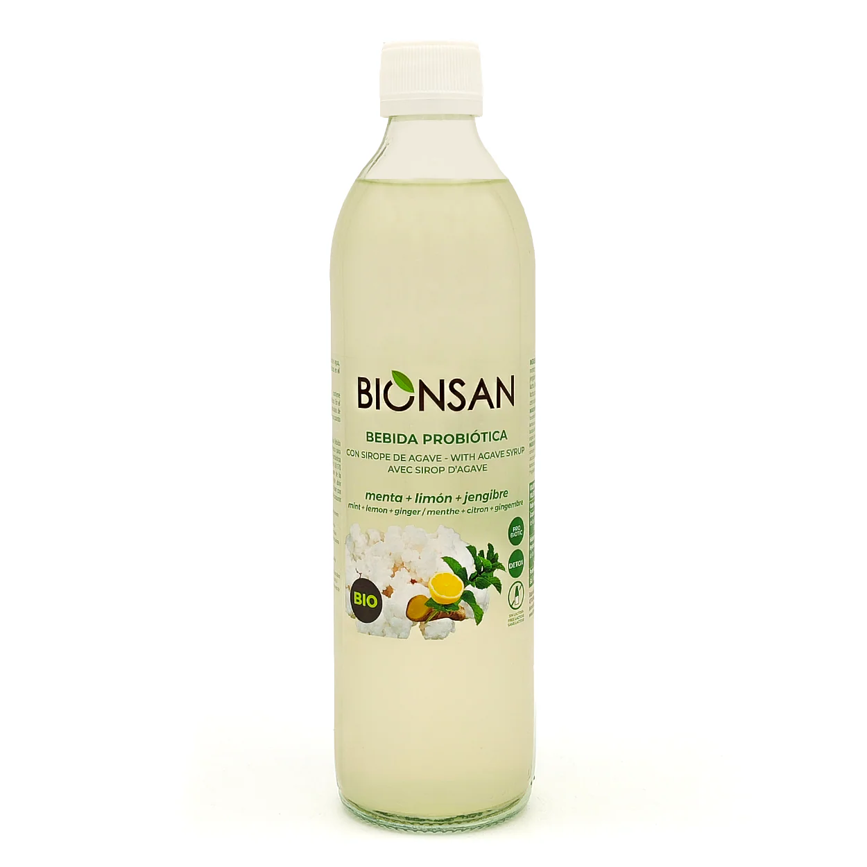 Bebida Probiótica Agua Menta Y Jengibre Eco Bionsan 500ml