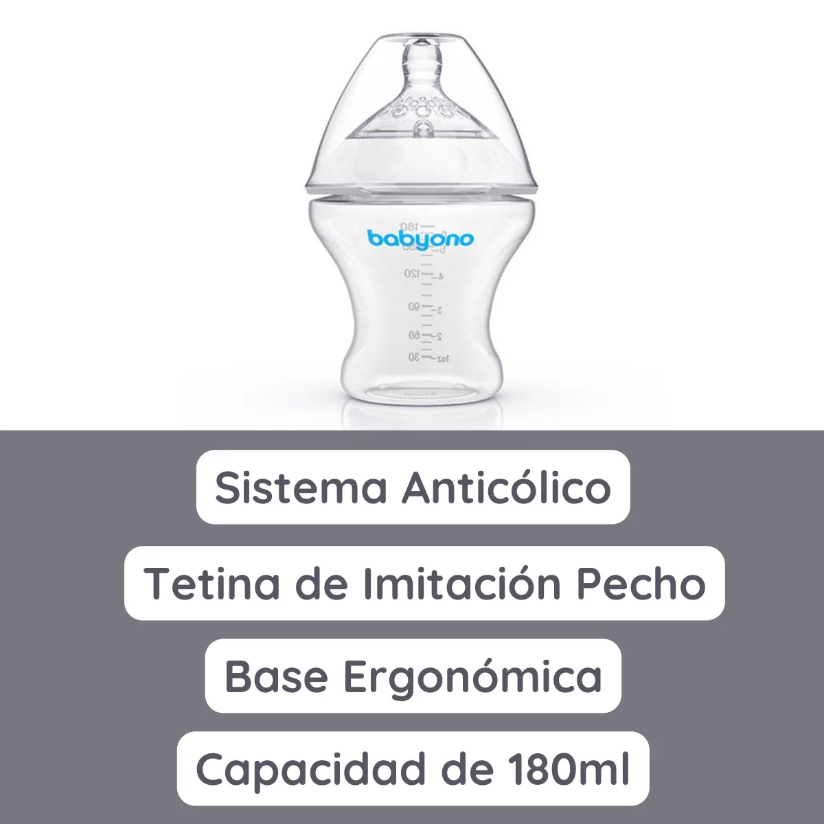 Biberón Anticólico 180ml Imitación Pecho Natural Nursing - Image 3