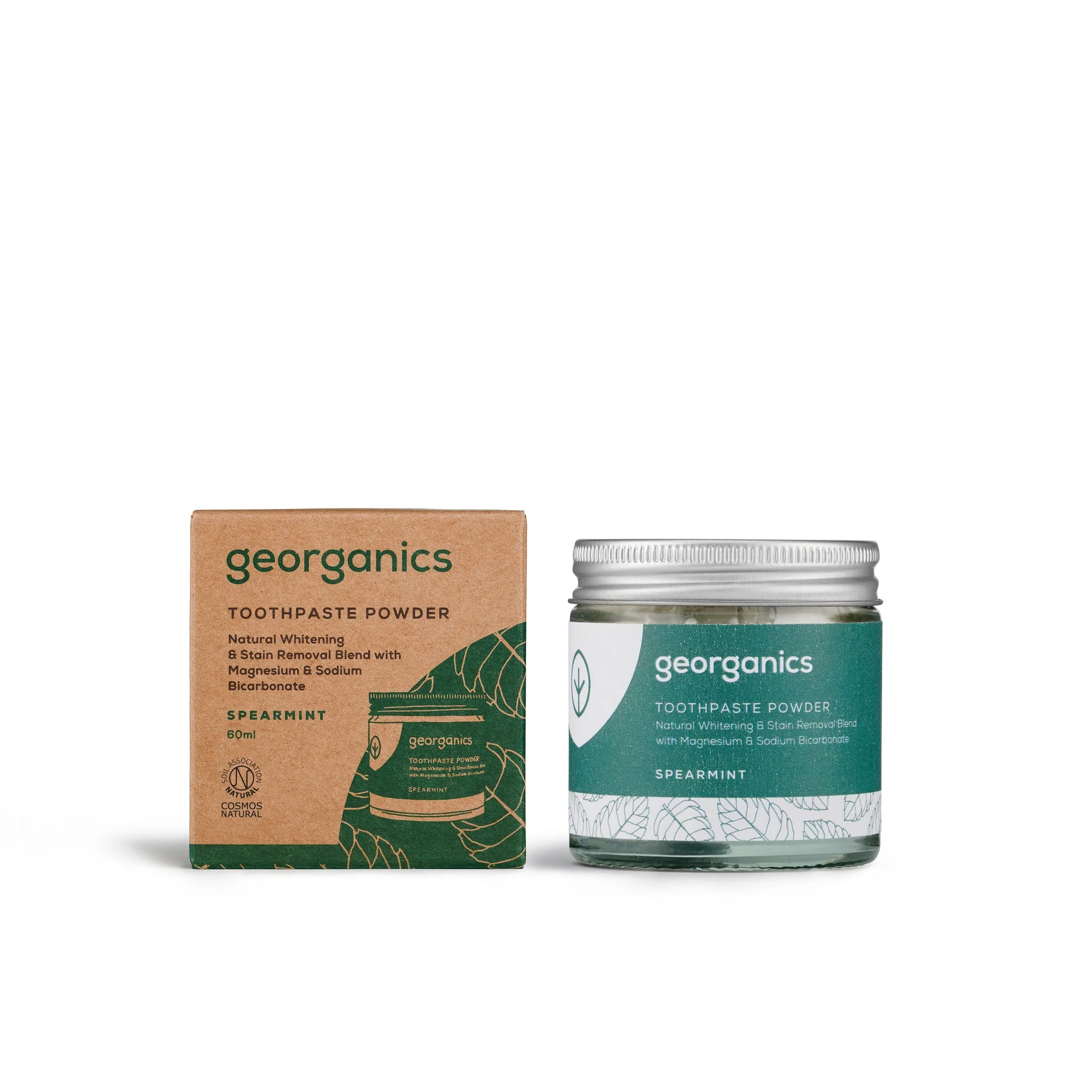 Blanqueador Dental en polvo Bicarbonato y Menta Georganics 60 ml - Image 2