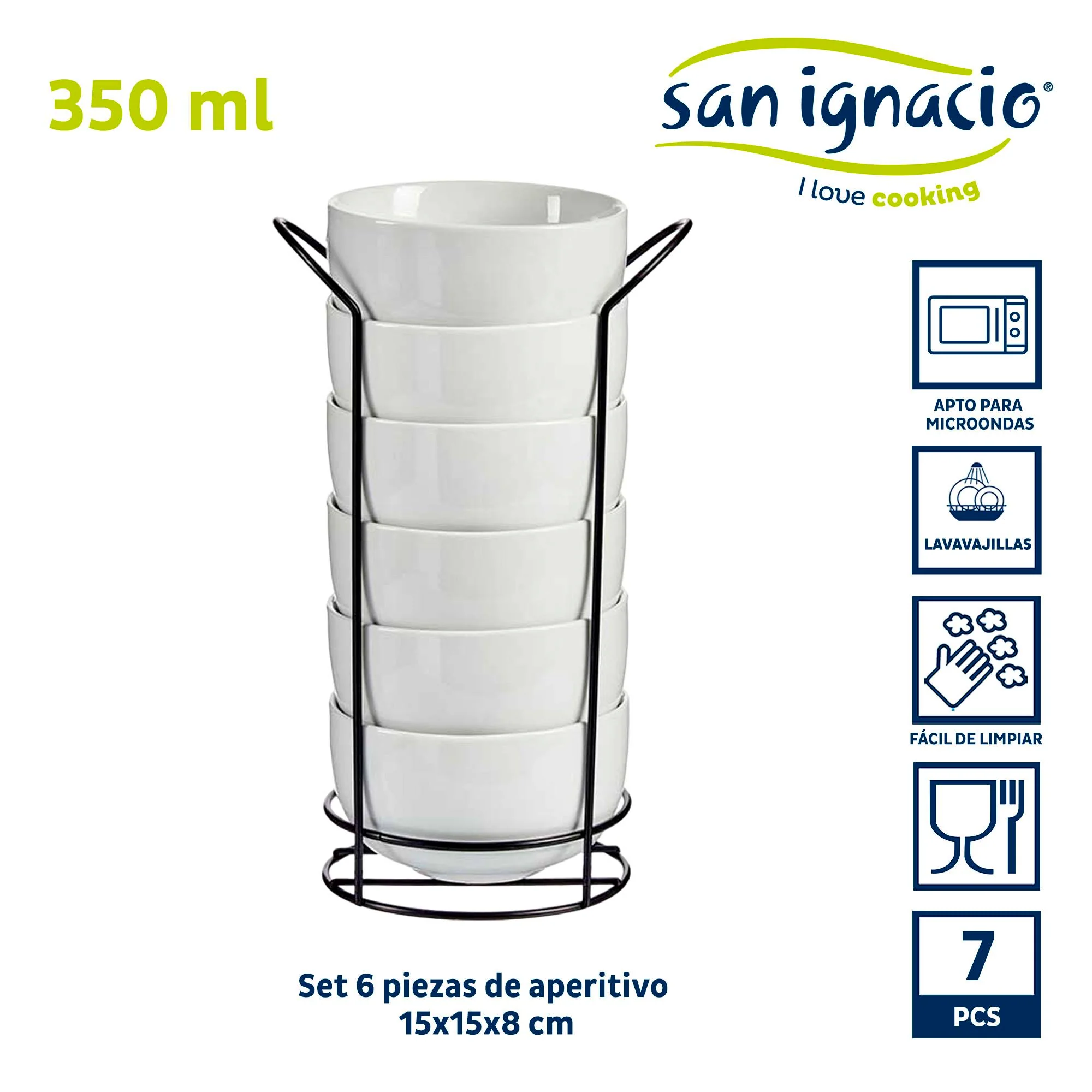 Bol Redondo Blanco Con Estante Negro 800 Colección Vessia - Image 2