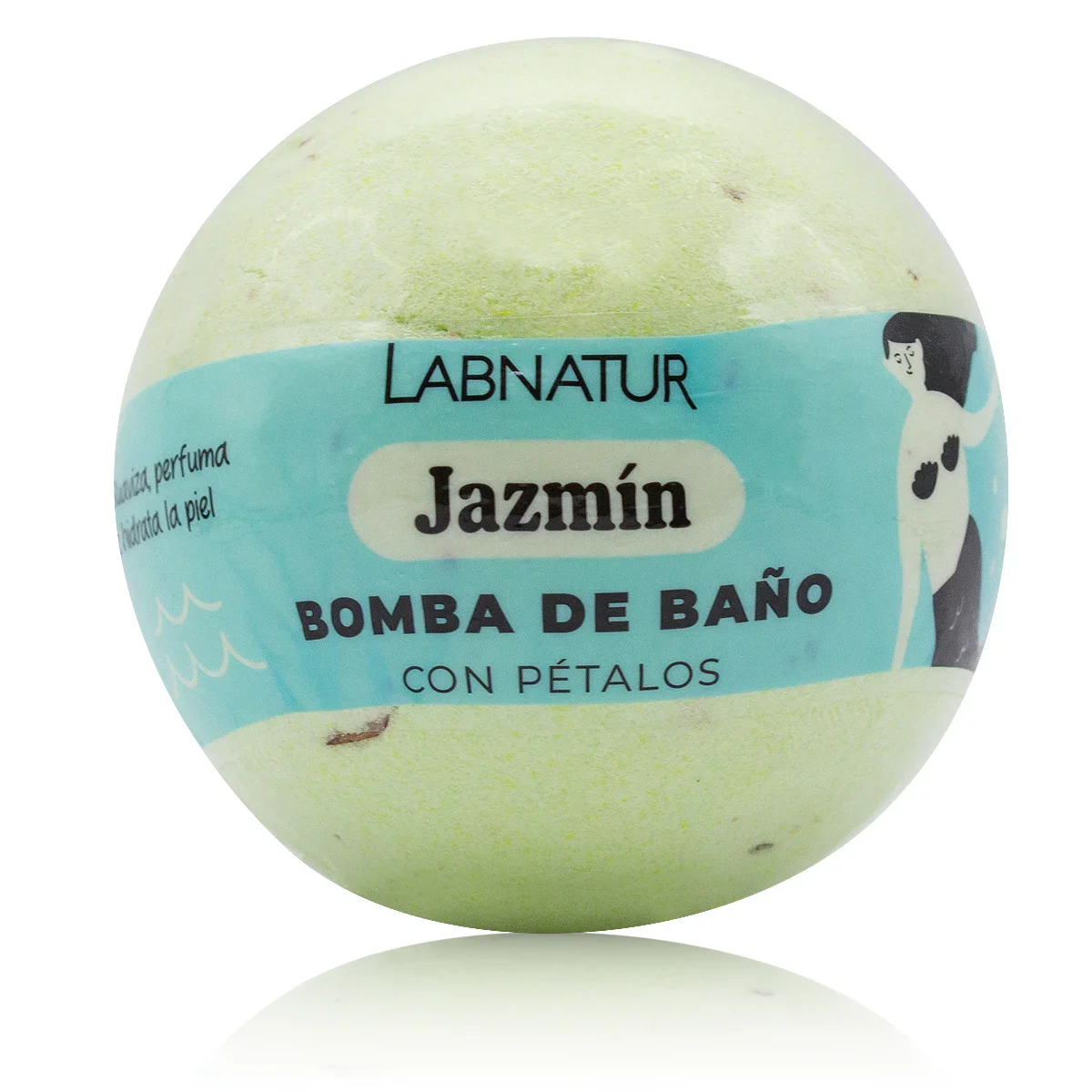 Bomba de Baño Espumosa Jazmín con Pétalos Labnatur 140 g | Aroma Floral | Relax | Spa En Casa