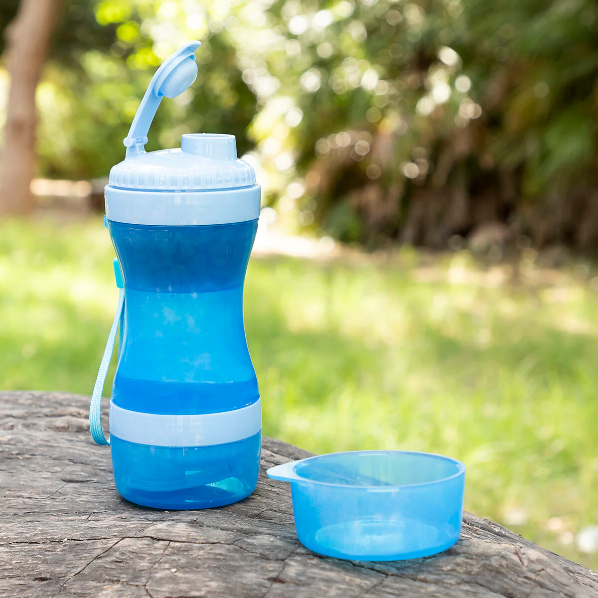 Botella Con Depósito De Agua Y Comida Para Mascotas 2 En 1 Pettap Innovagoods / Vetonek - Image 5