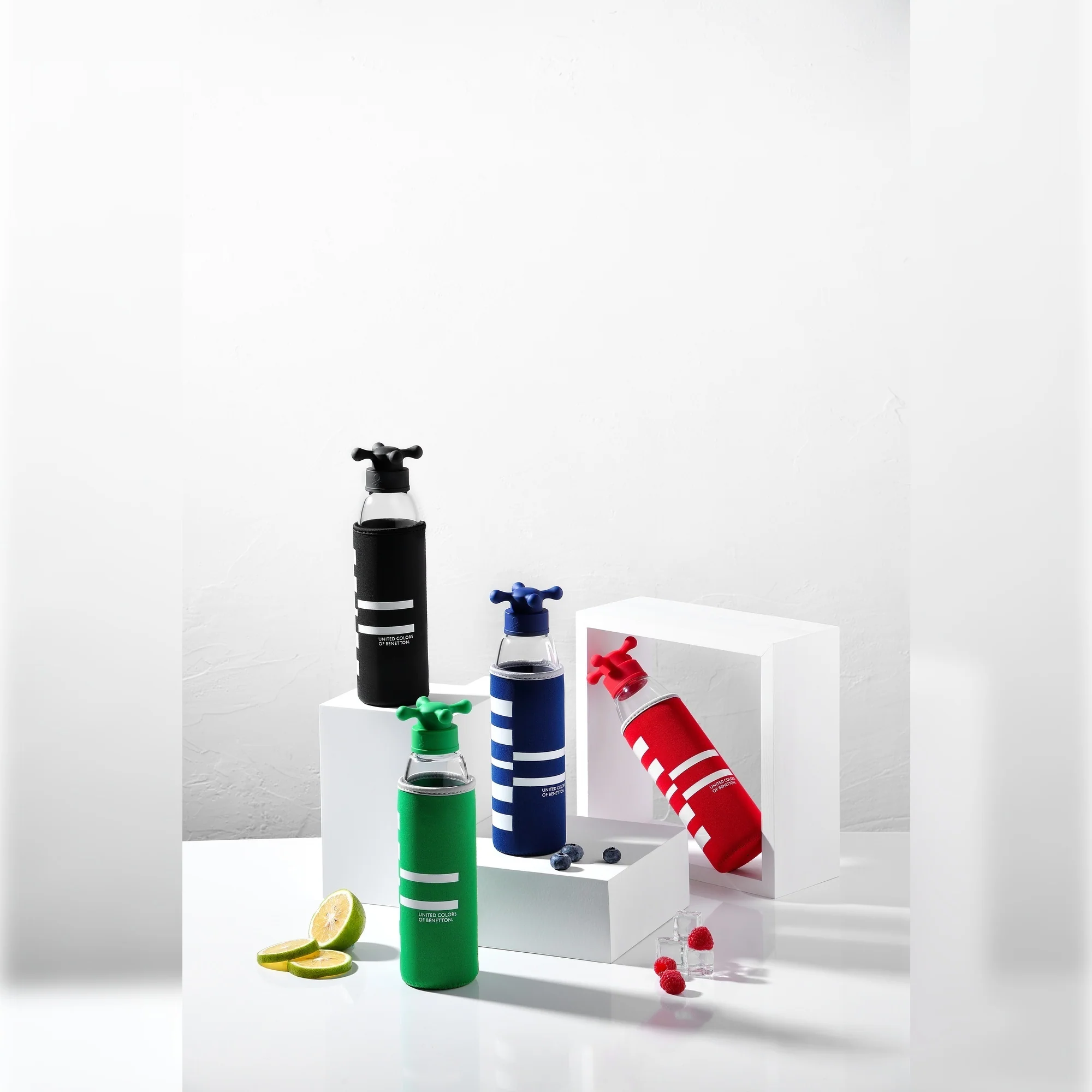 Botella De Agua 500ml Borosilicato Funda Rojo Y Tapa De Grifo Rainbow Be - Image 5