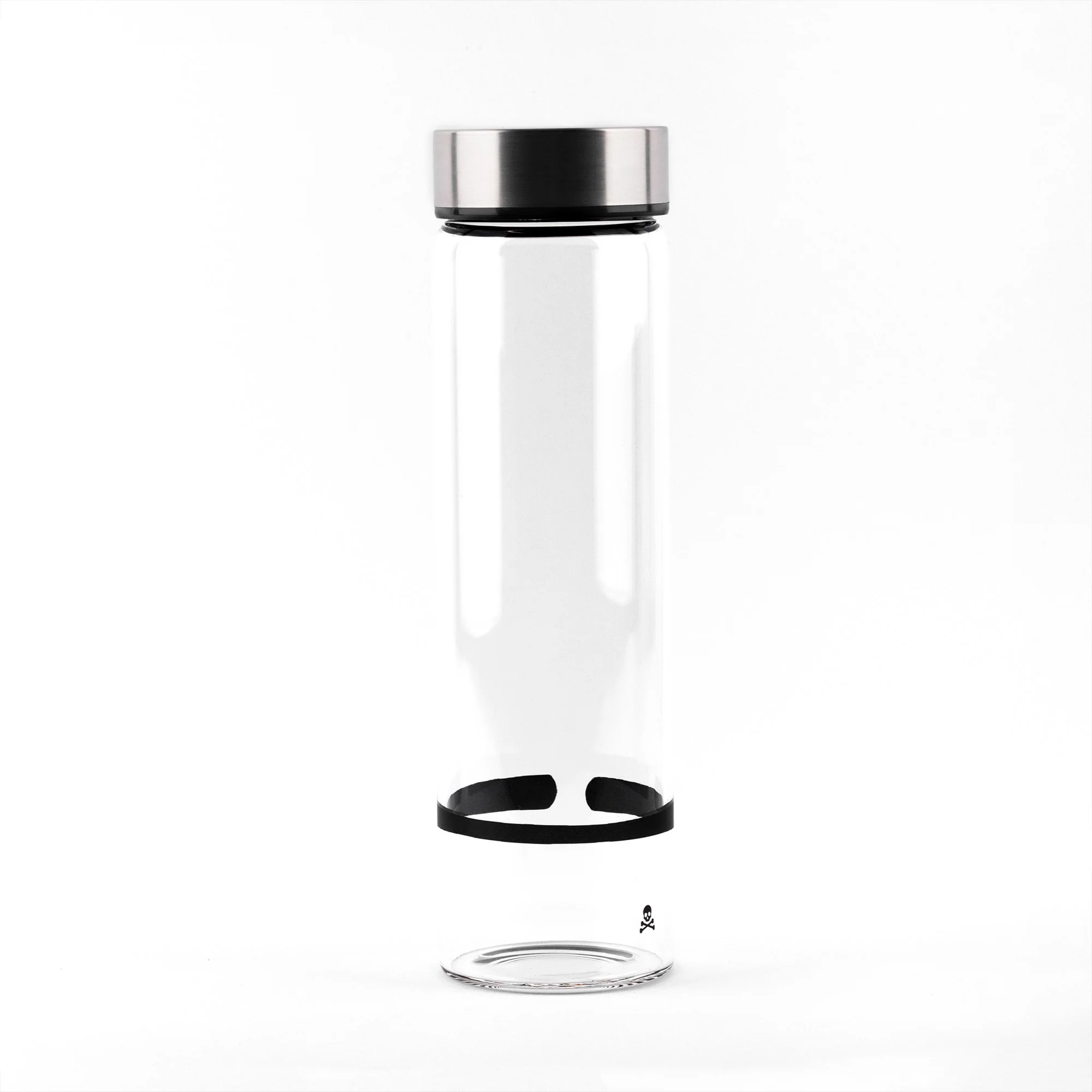 Botella De Agua En Borosilicato Tapón De Rosca 600ml Negro/transparente Scalpers Home - Image 6