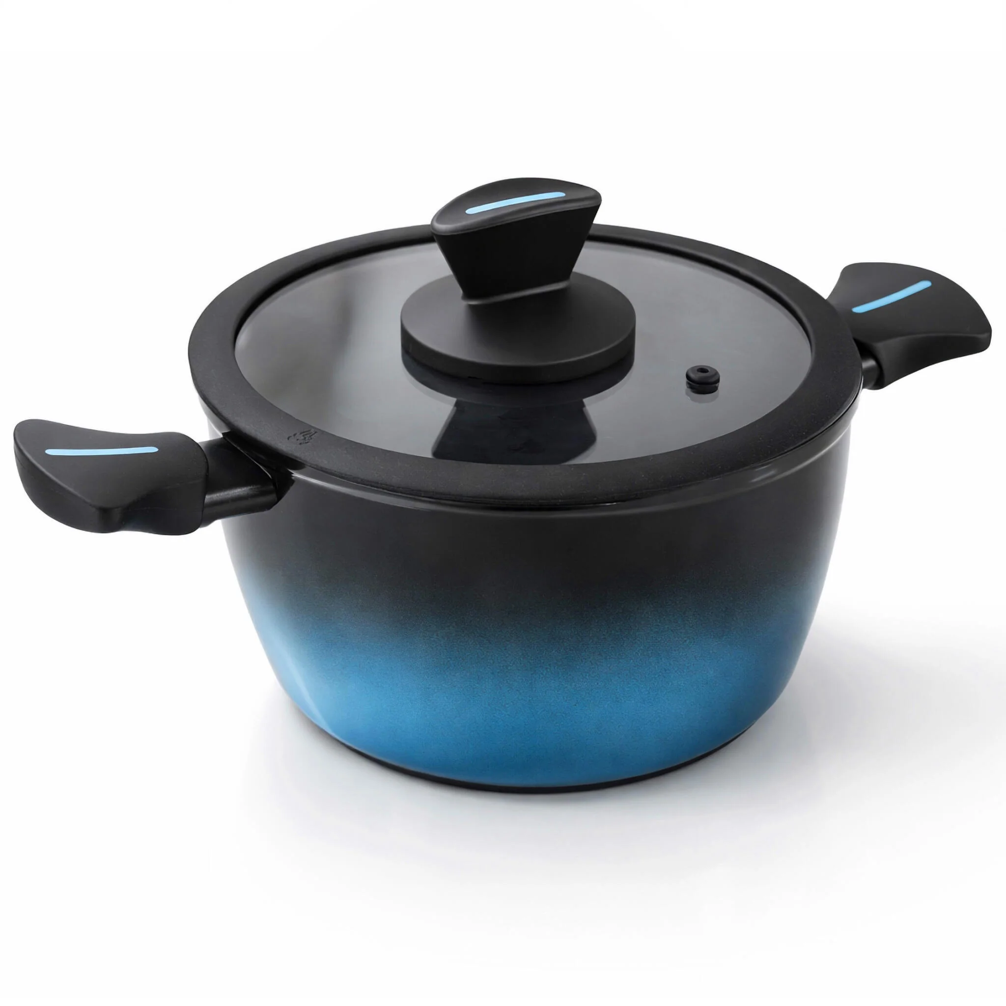Briebe Cacerola Inducción Acero Forjado 20cm Antiadherente Sin Pfoa, Todas Cocinas Fabricada En España, Mare, Azul