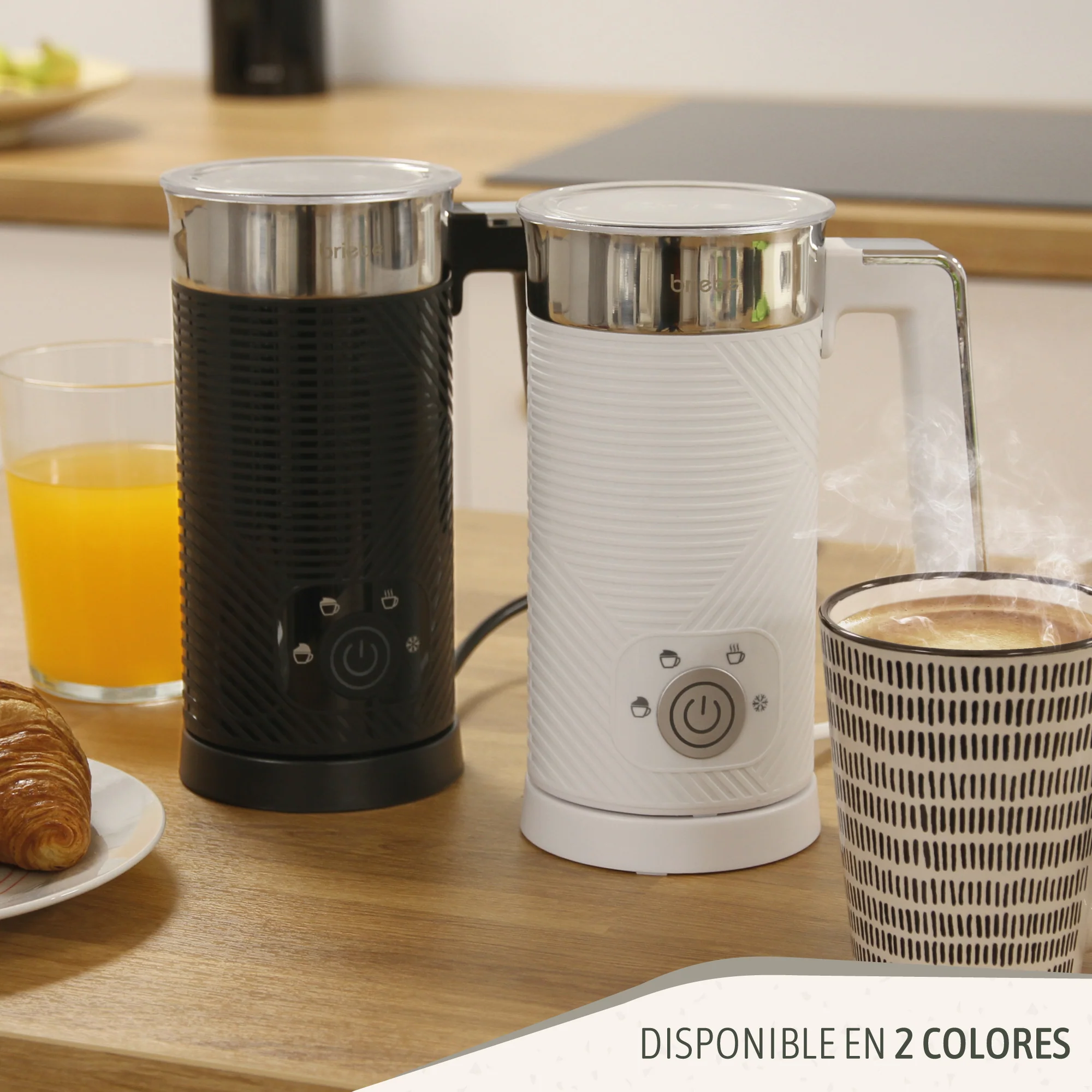 Briebe Elegance Espumador Leche Eléctrico Calentador Espuma Fría/caliente 130ml Leche Caliente 300ml, Mf1172wht, Blanco - Image 6