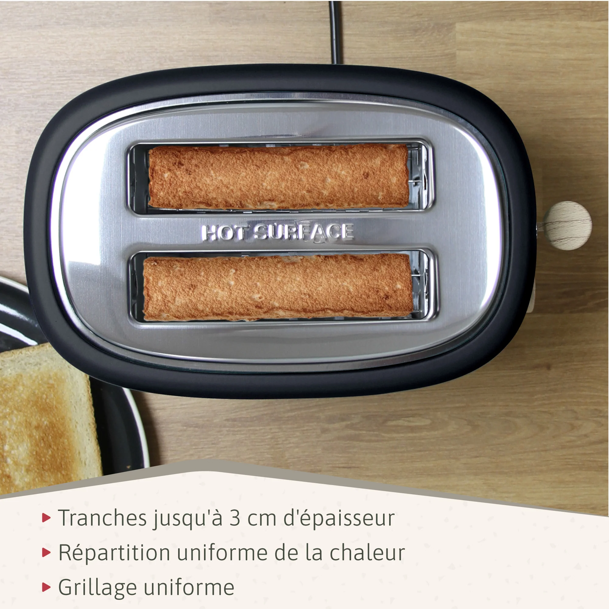 Briebe Nordic Set Tostadora Pan Ranura Ancha 2 Rebanadas + Tetera 2,3l Acero Inox, Inducción Libre Bpa,skt1177blk,negro - Image 5